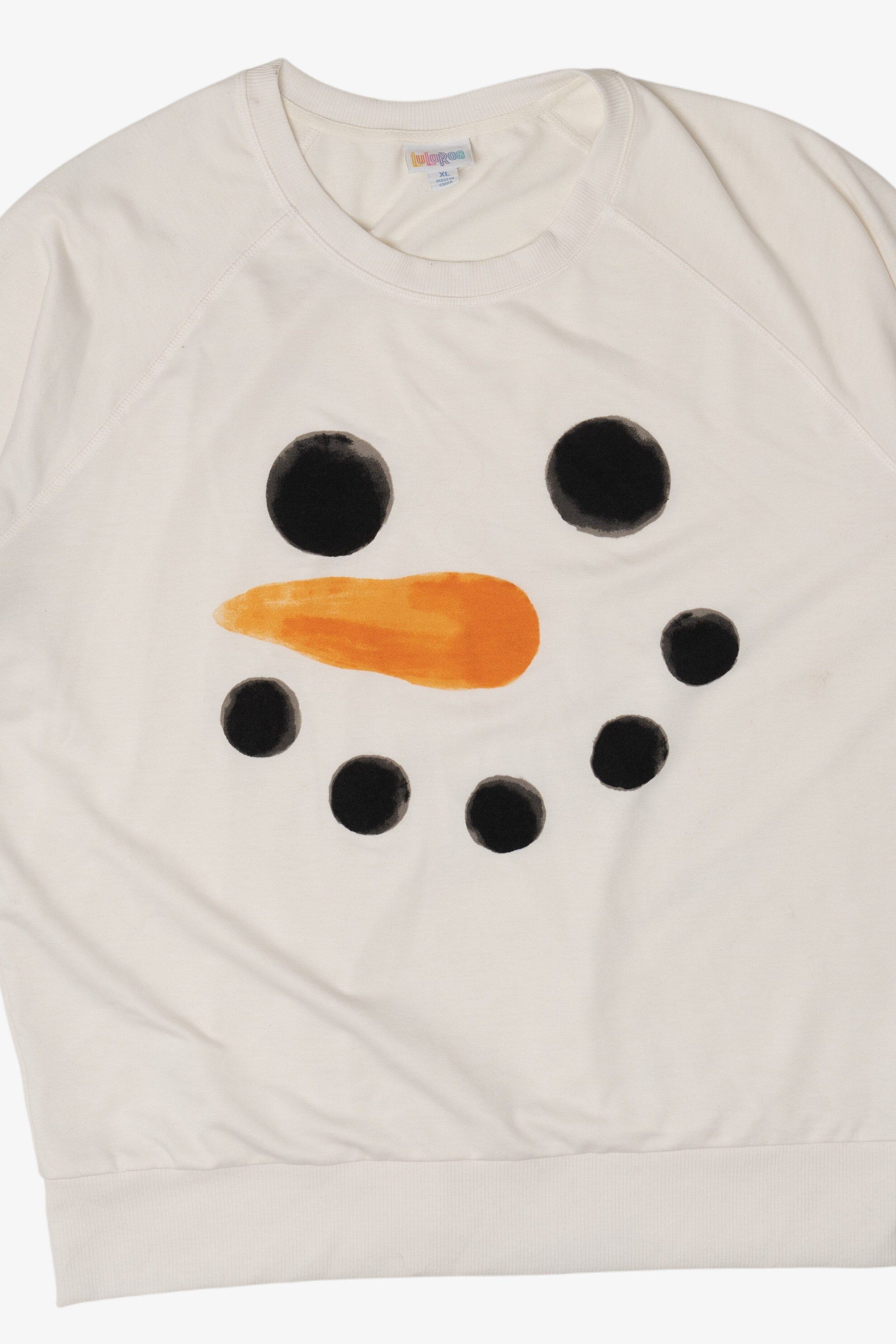 Vintage Snowman Face Ugly Christmas Sweatshirts (2010s)