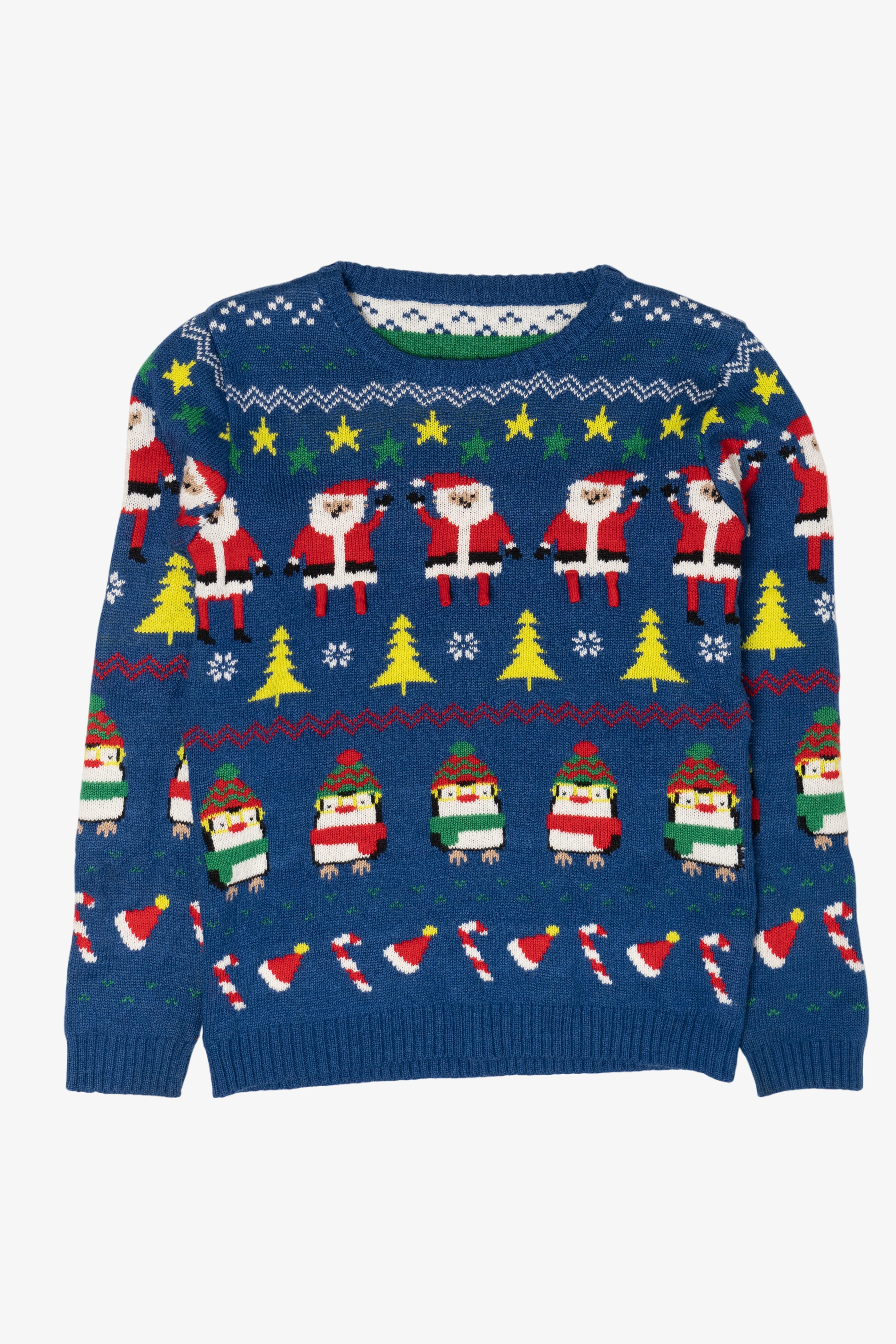 Modern Santa And Penguins Ugly Christmas Pullovers (2010s)