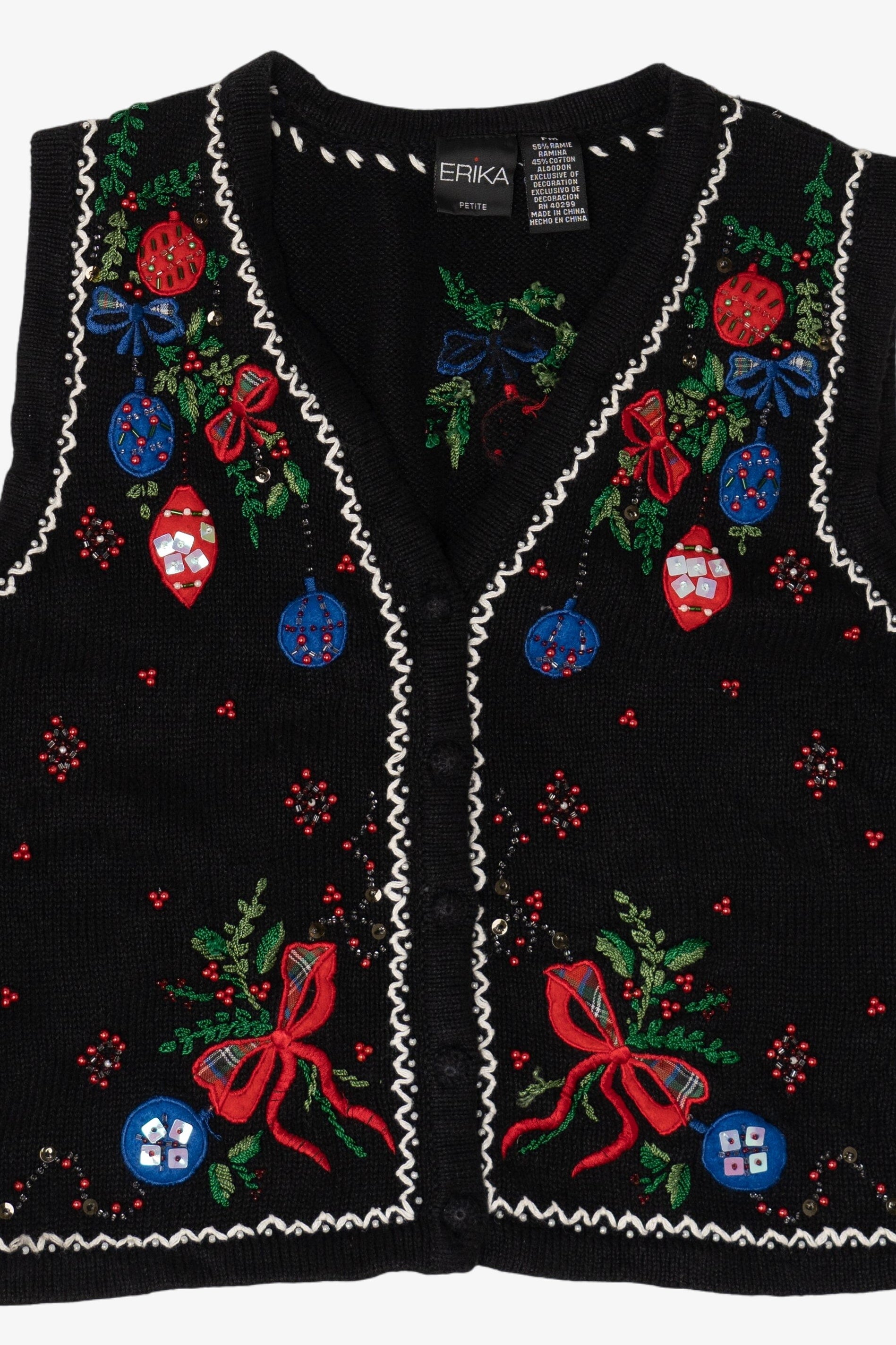 Vintage Erika Ugly Christmas Vest (1990s)