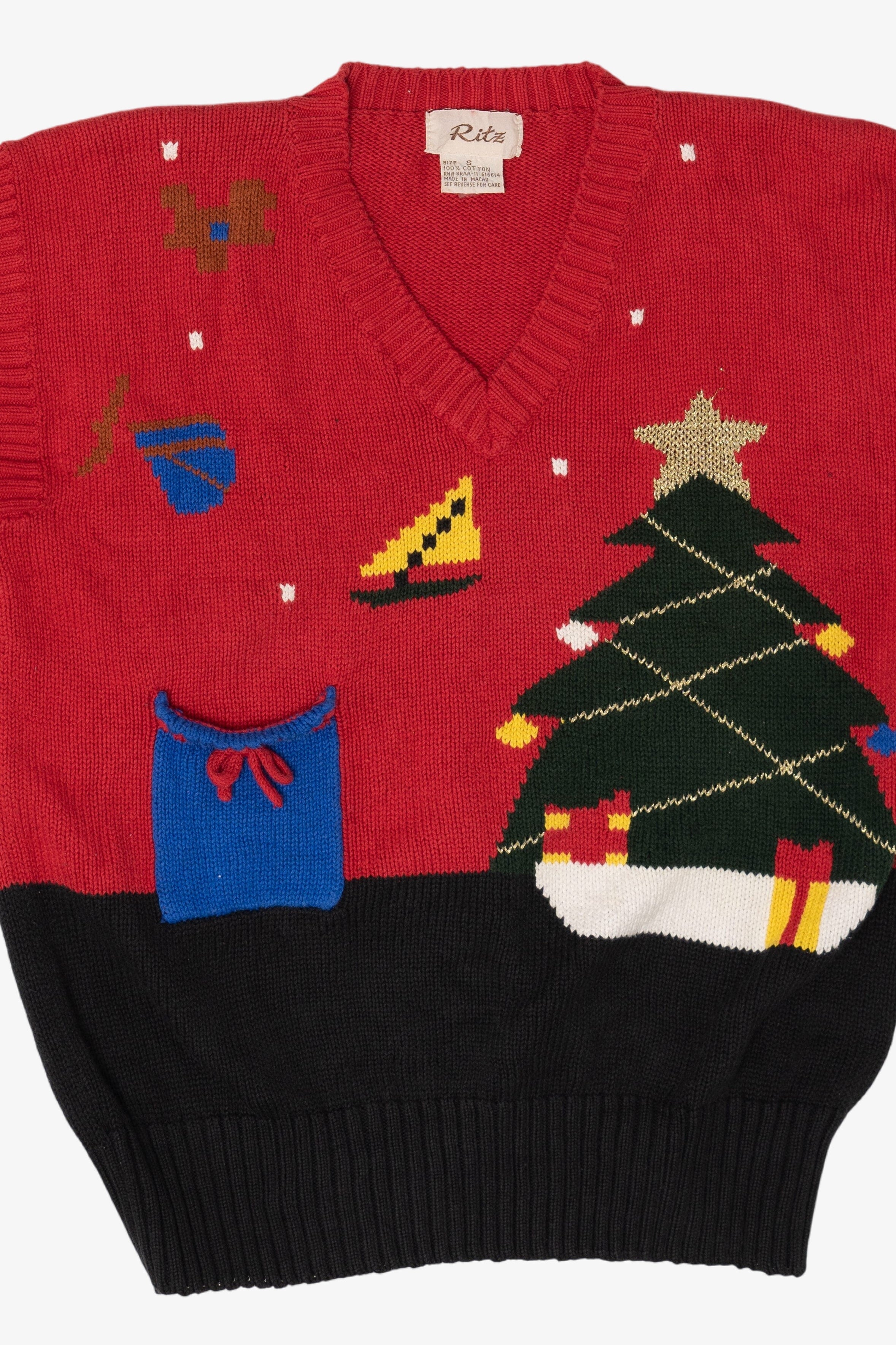 Vintage Pocket Ugly Christmas Vest (1990s)