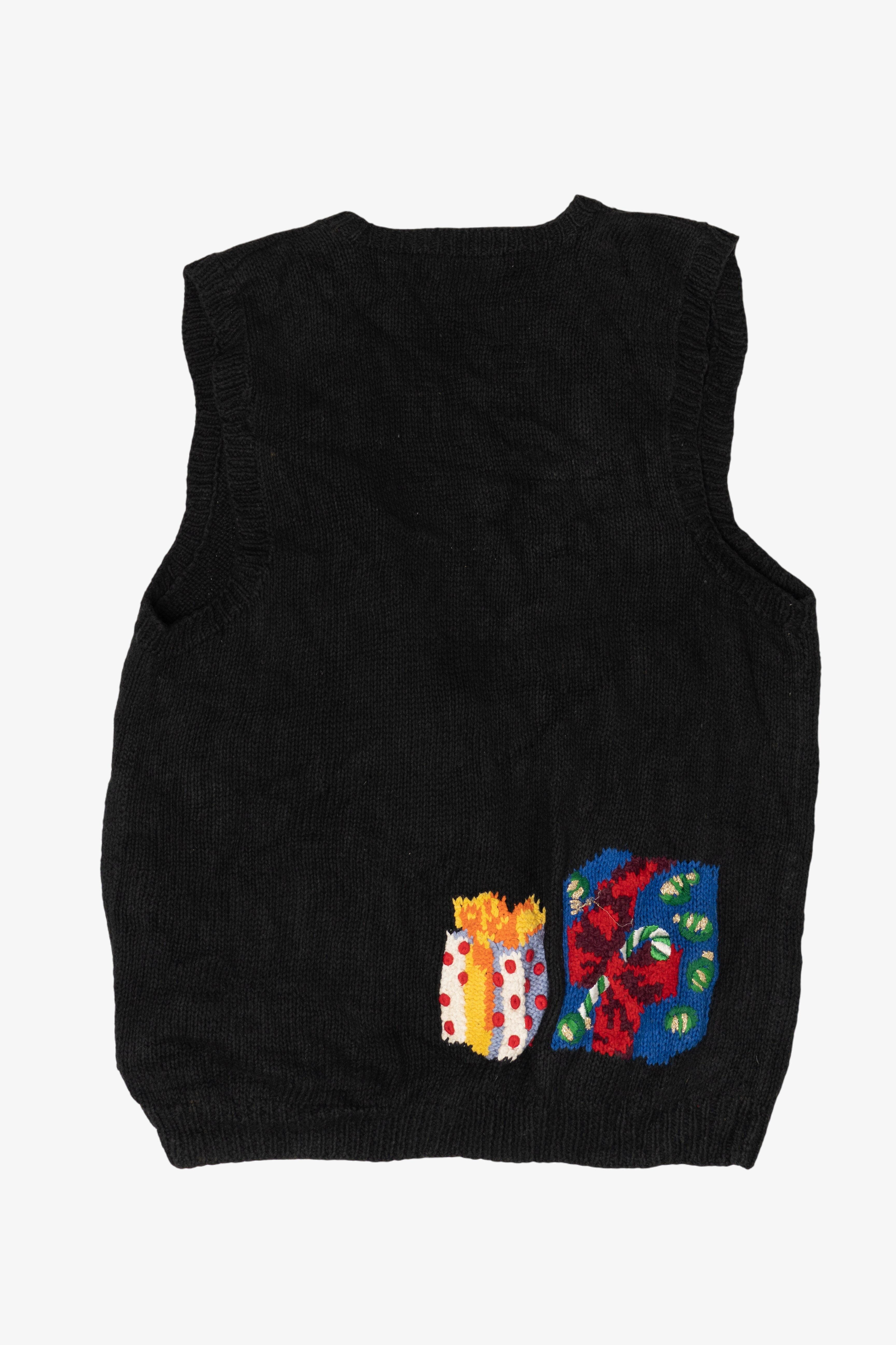 Vintage Hand Knit Ugly Christmas Vest (1990s)