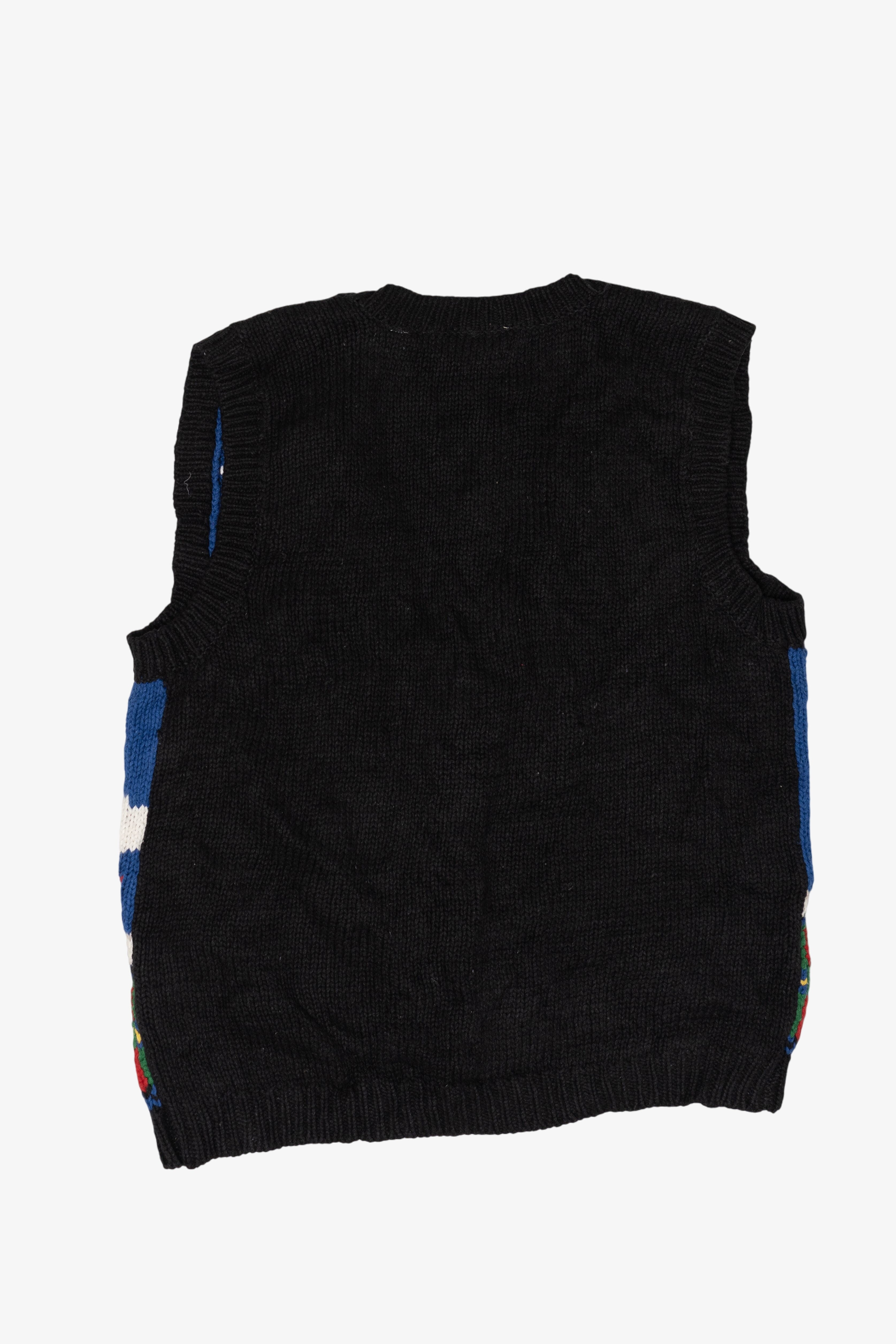 Vintage Hand Knit Penguins Ugly Christmas Vest (1990s)