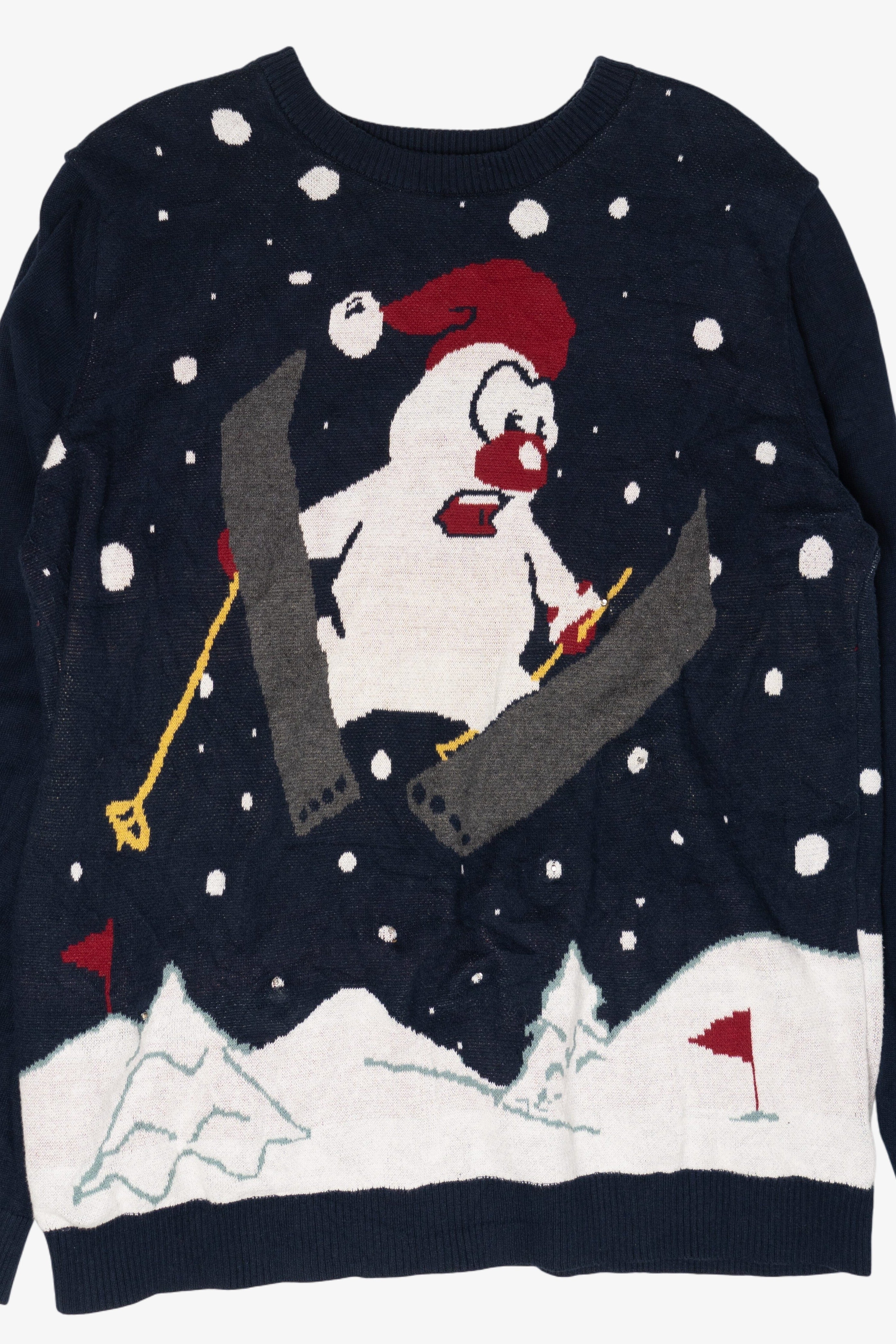 Modern Skiing Snowman Ugly Christmas Pullovers (2010s)