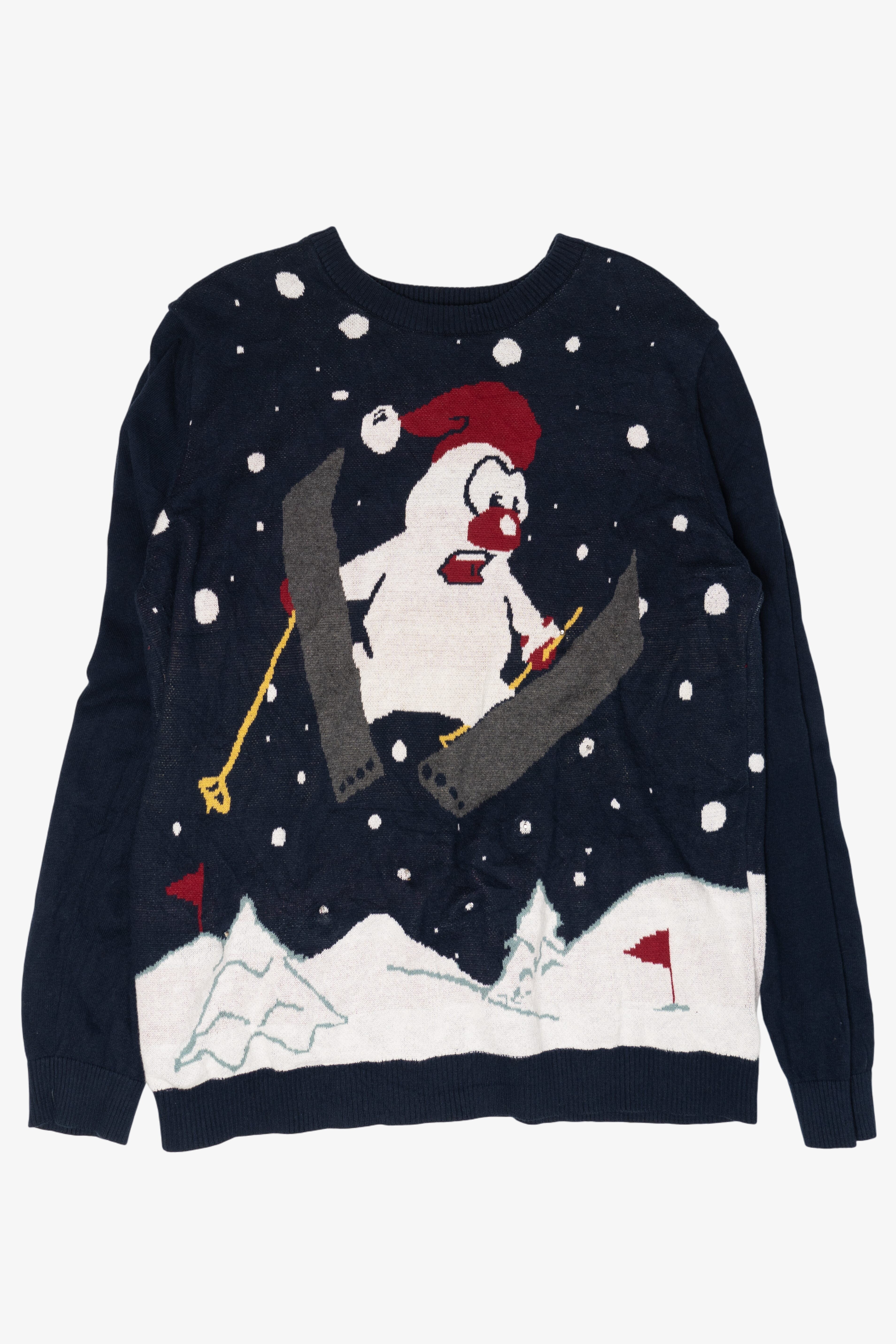 Modern Skiing Snowman Ugly Christmas Pullovers (2010s)