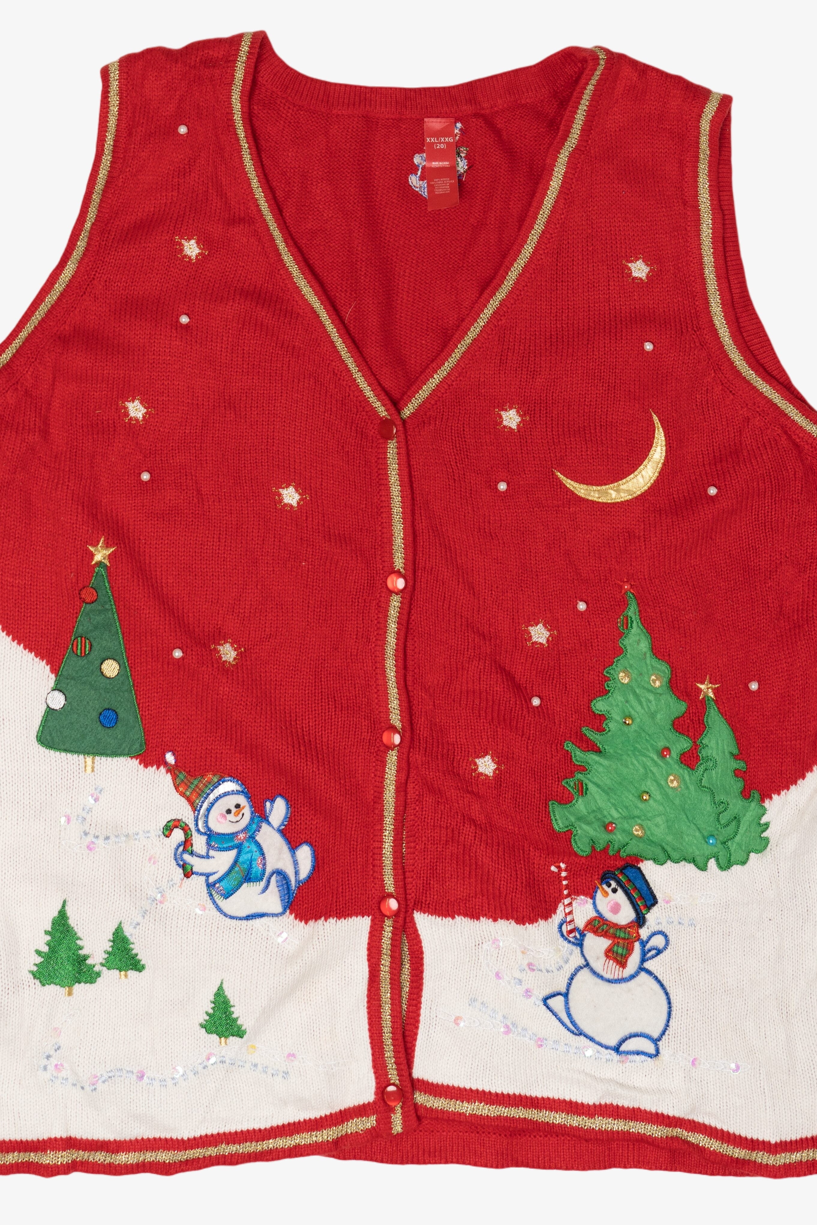 Vintage Snowmen Ugly Christmas Vest (2000s)