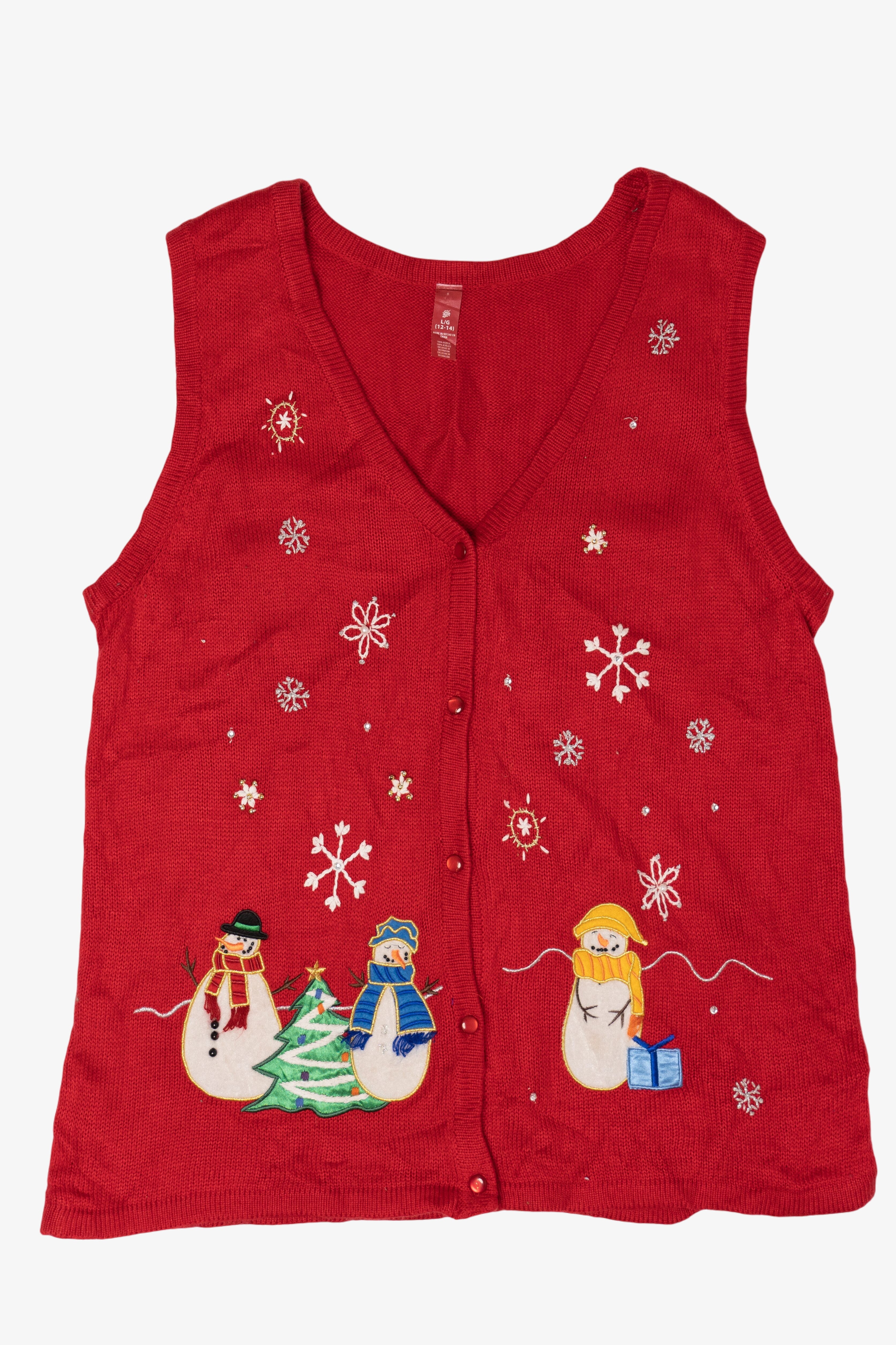Vintage Snowmen Ugly Christmas Vest (2000s)