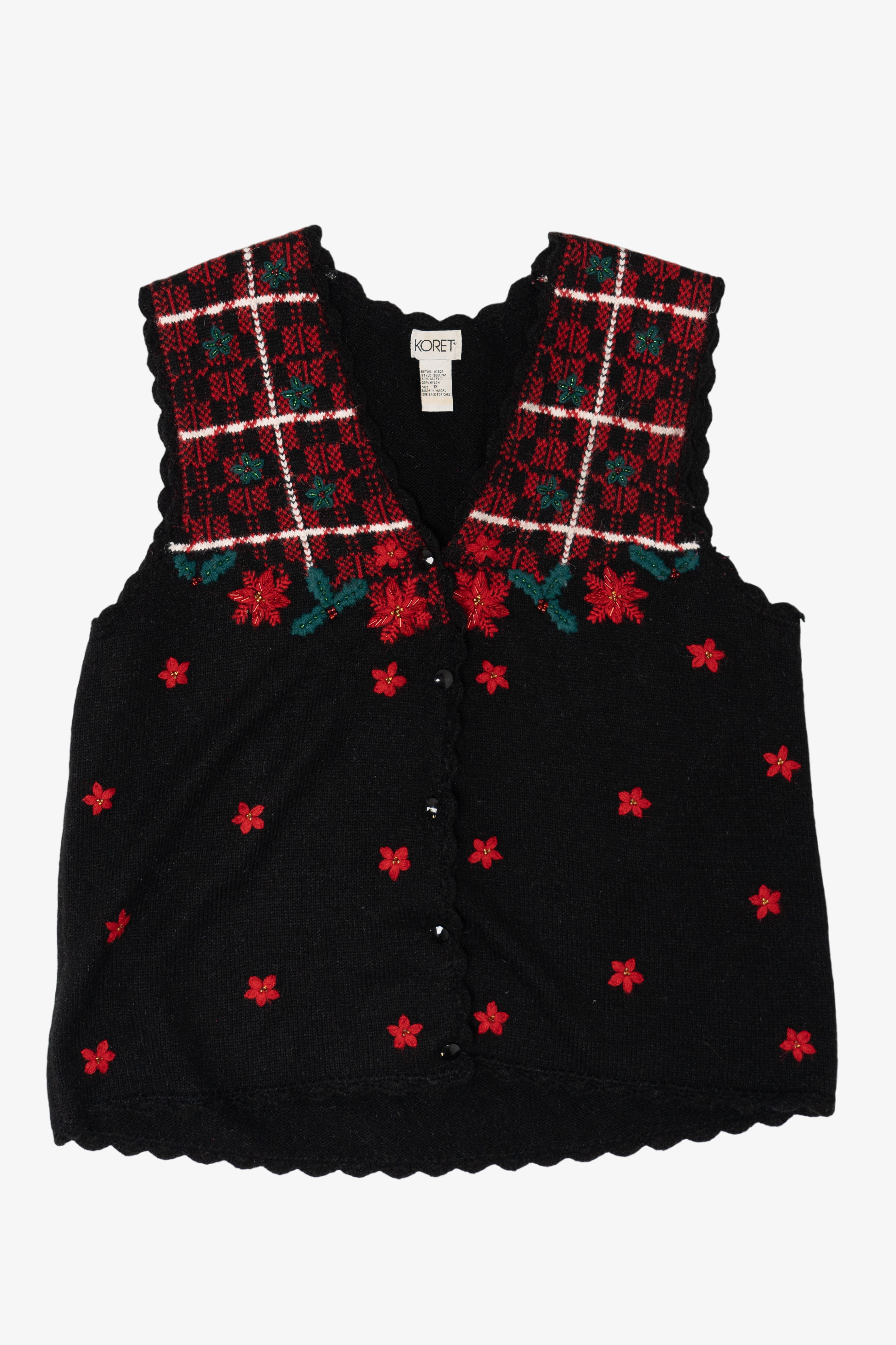 Vintage Koret Ugly Christmas Vest (1990s)