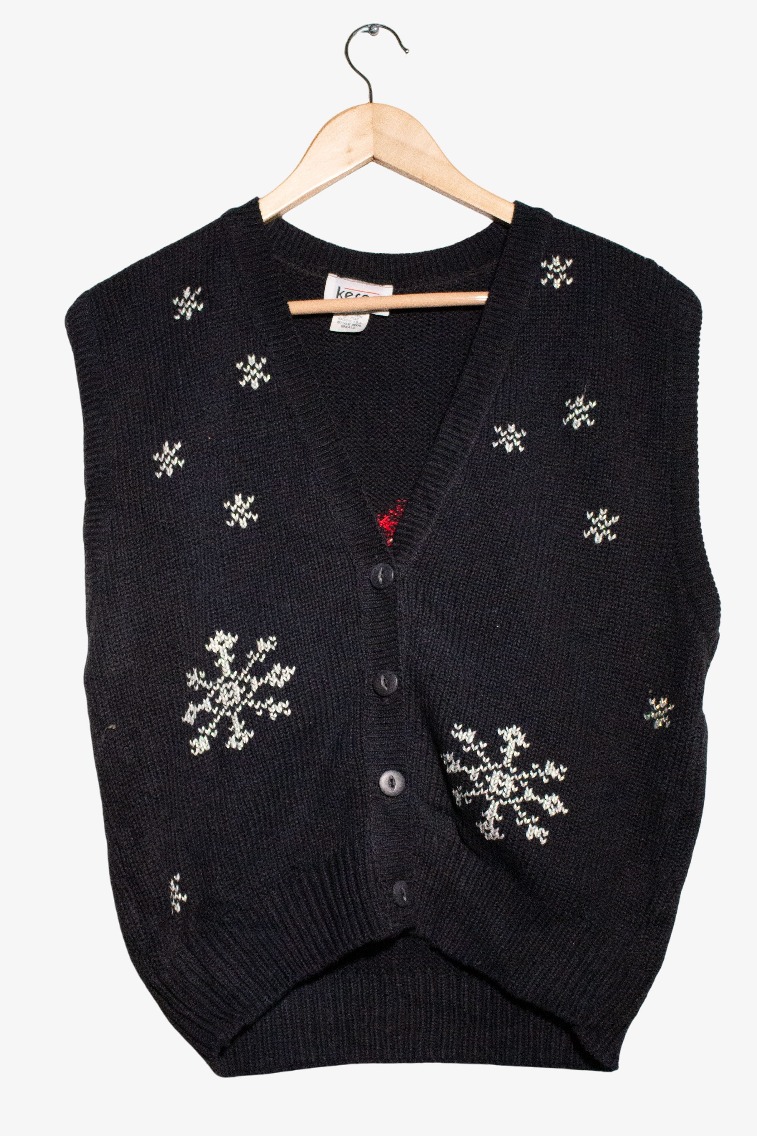 Vintage Keren Snowman Ugly Christmas Vest (1990s)