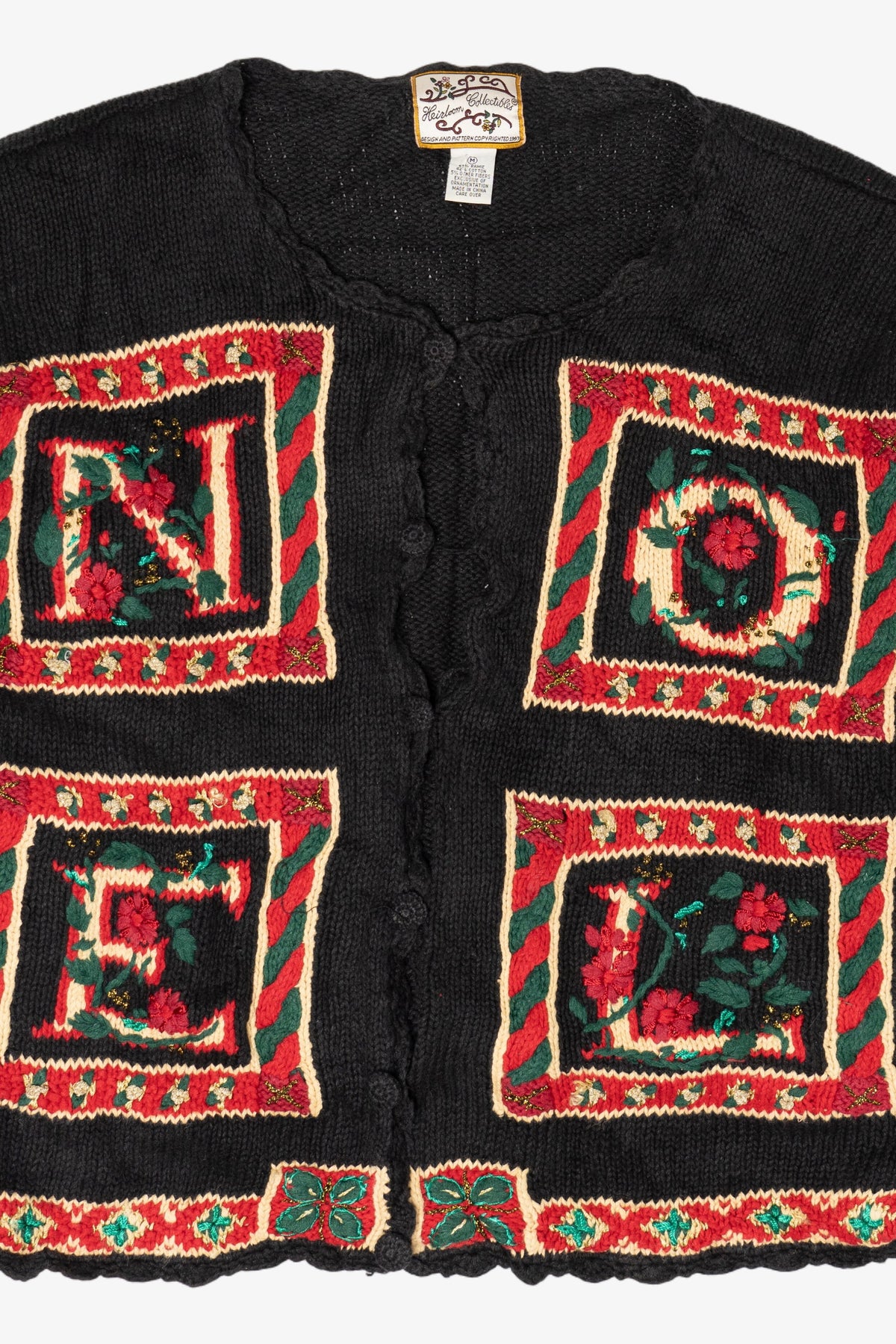 Vintage Noel Ugly Christmas Cardigan (1990s)