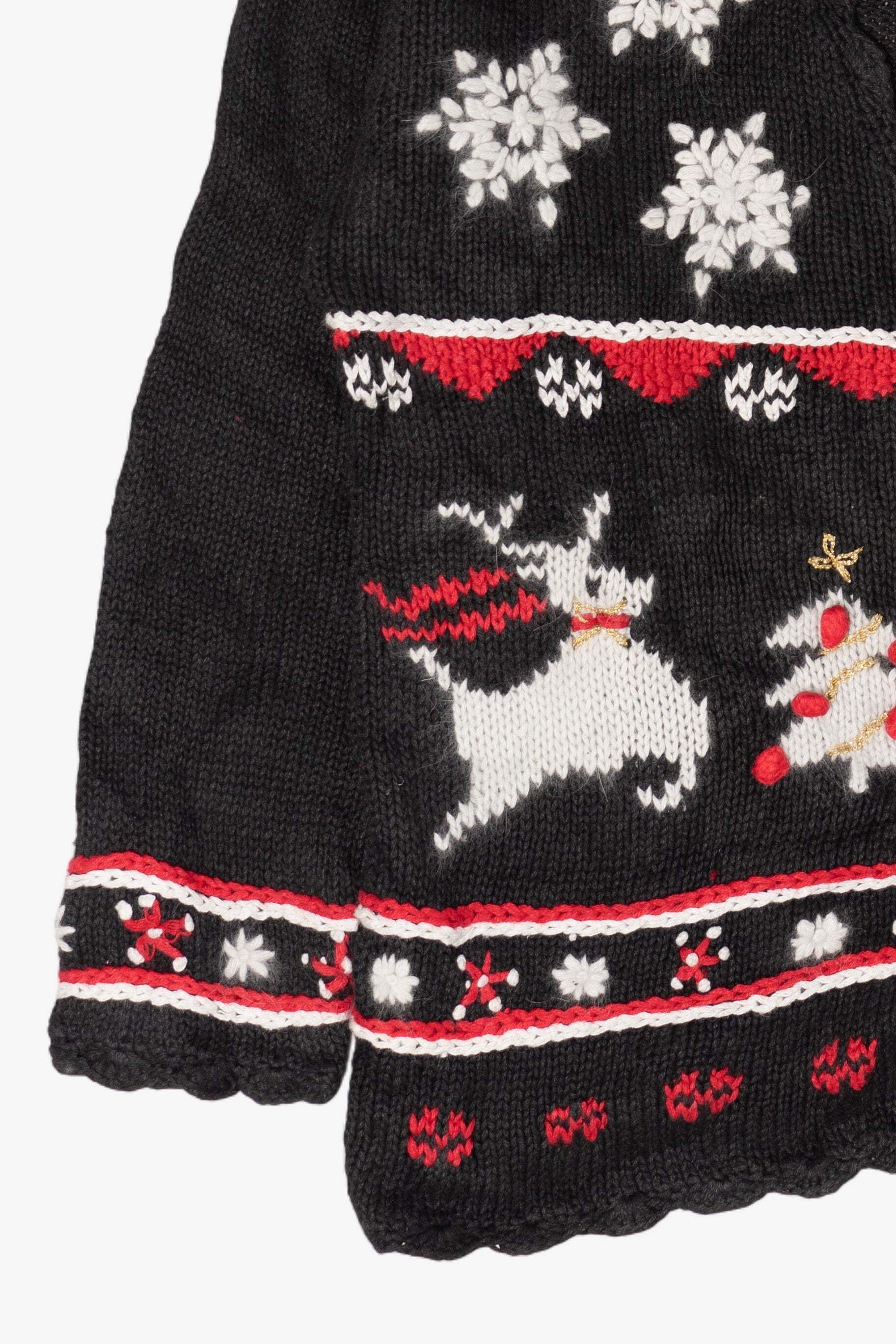 Vintage Erika Hand Knit Ugly Christmas Sweater (1990s)