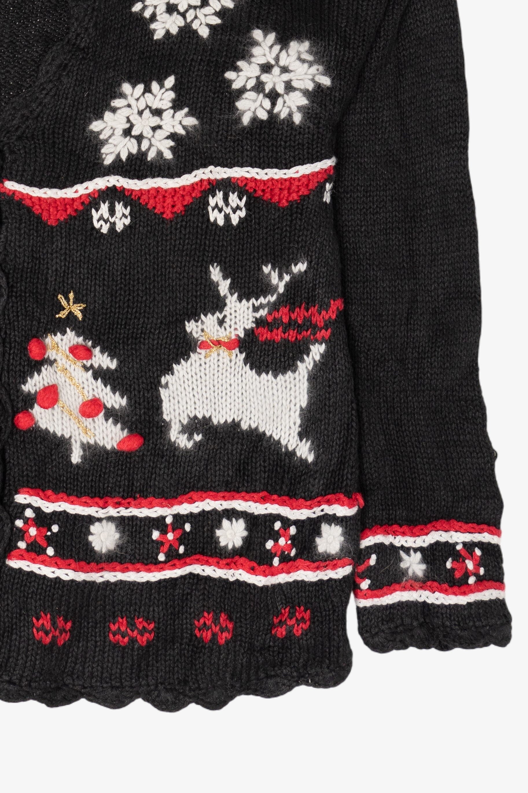 Vintage Erika Hand Knit Ugly Christmas Sweater (1990s)