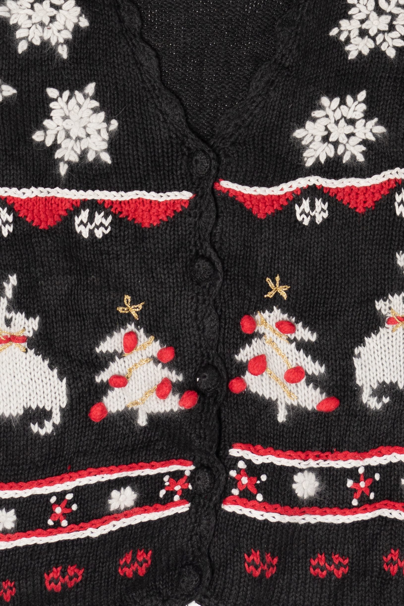 Vintage Erika Hand Knit Ugly Christmas Sweater (1990s)
