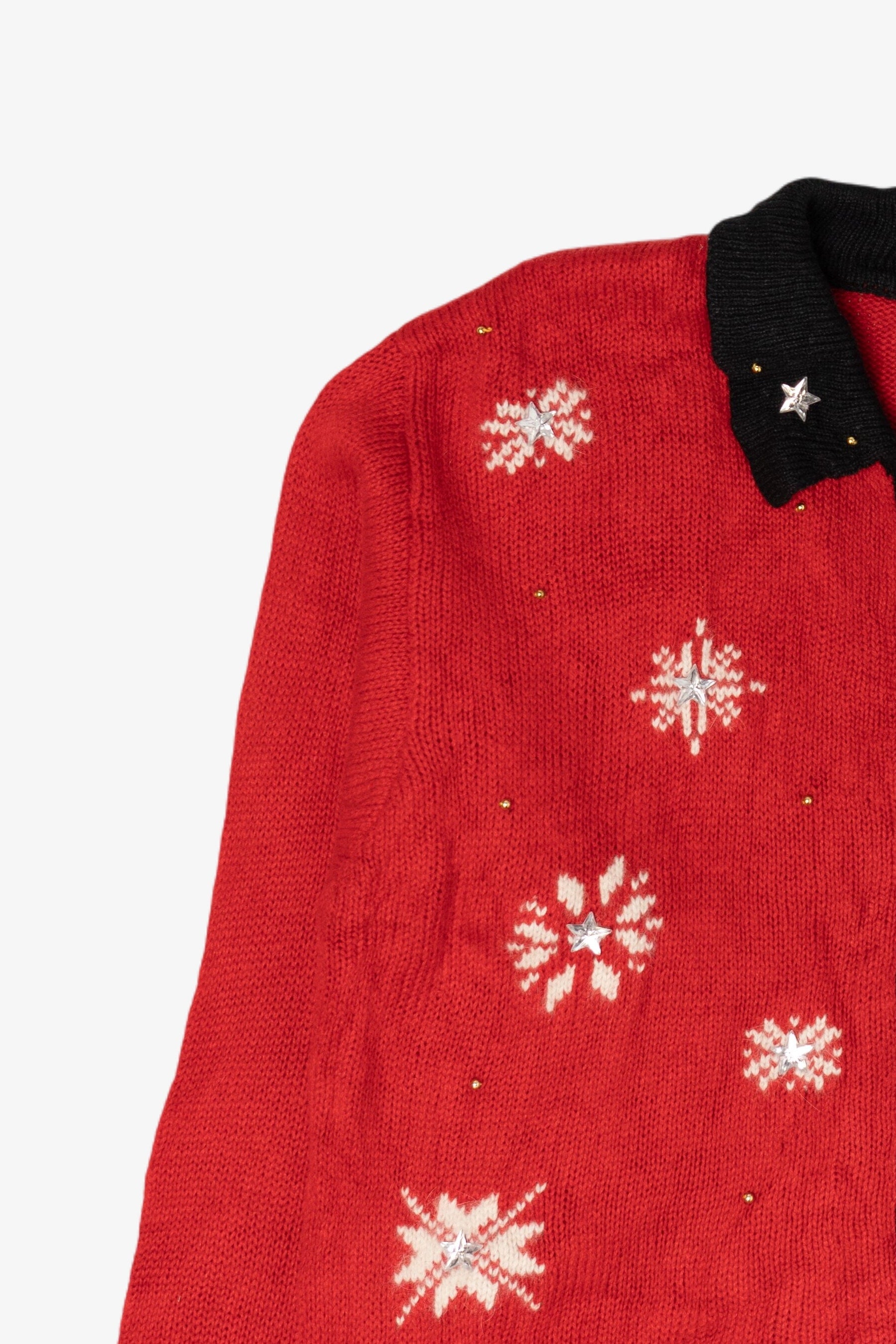 Vintage Karen Scott Hand Embroidered Snowmen Ugly Christmas Cardigan (1990s)