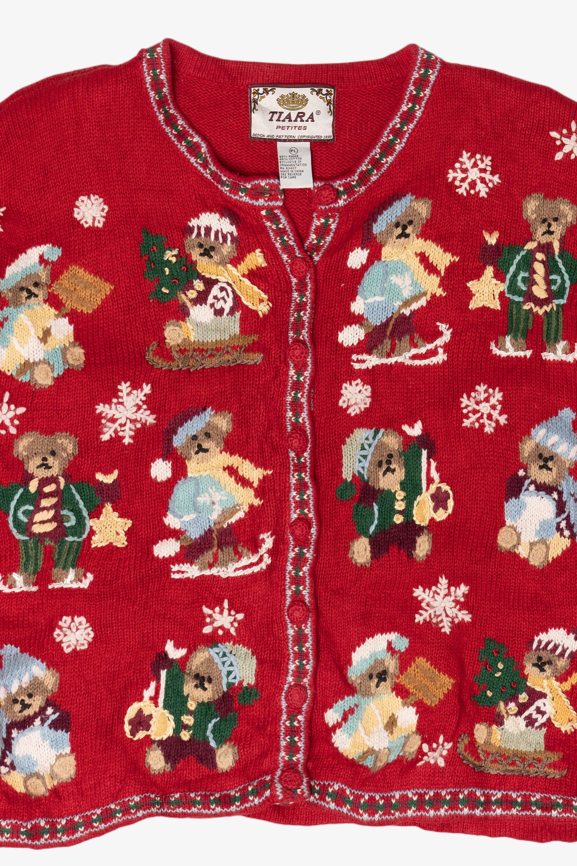 Vintage Tiara Bears Ugly Christmas Sweater (1990s)