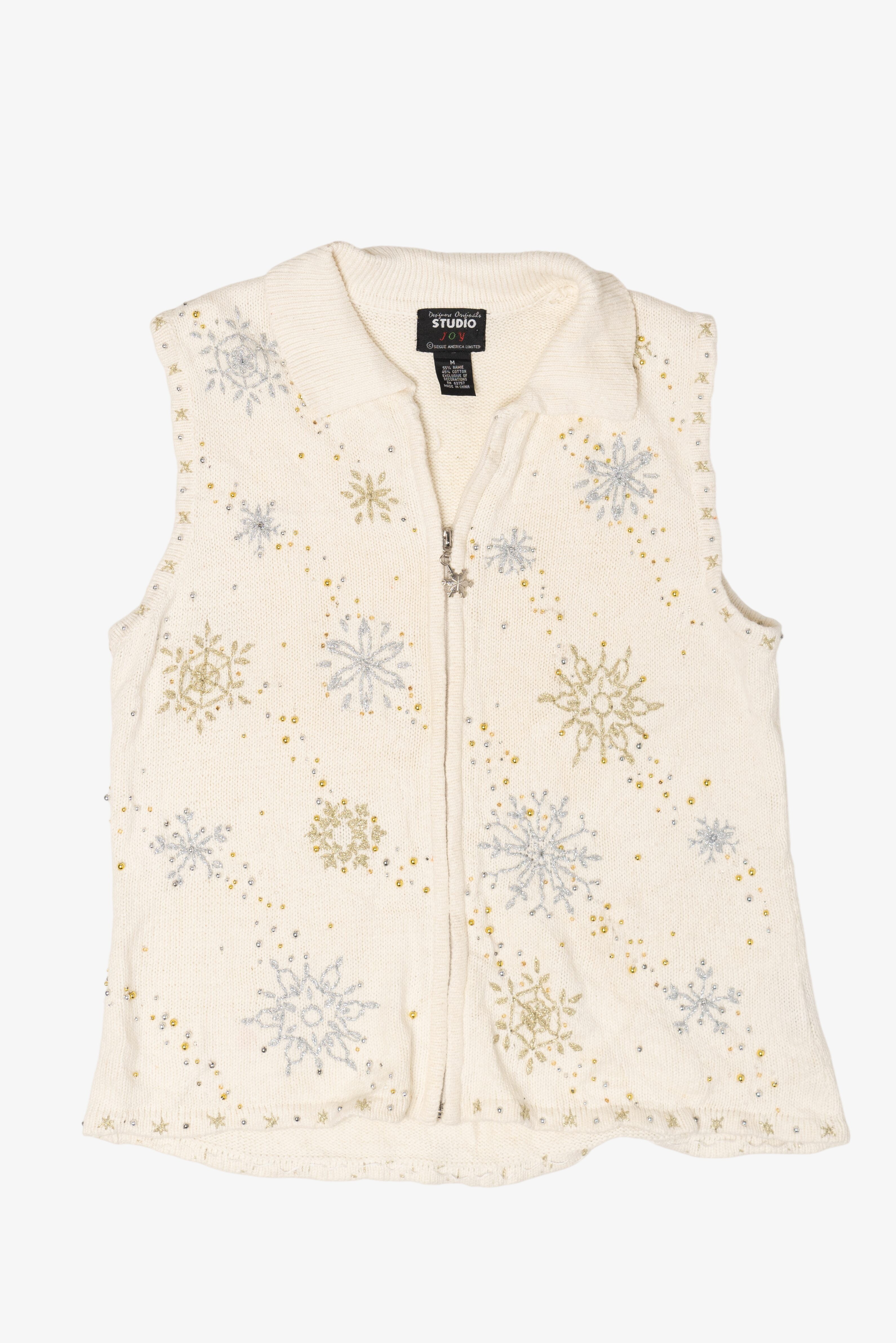Vintage Studio Joy Snowflakes Ugly Christmas Vest (1990s)
