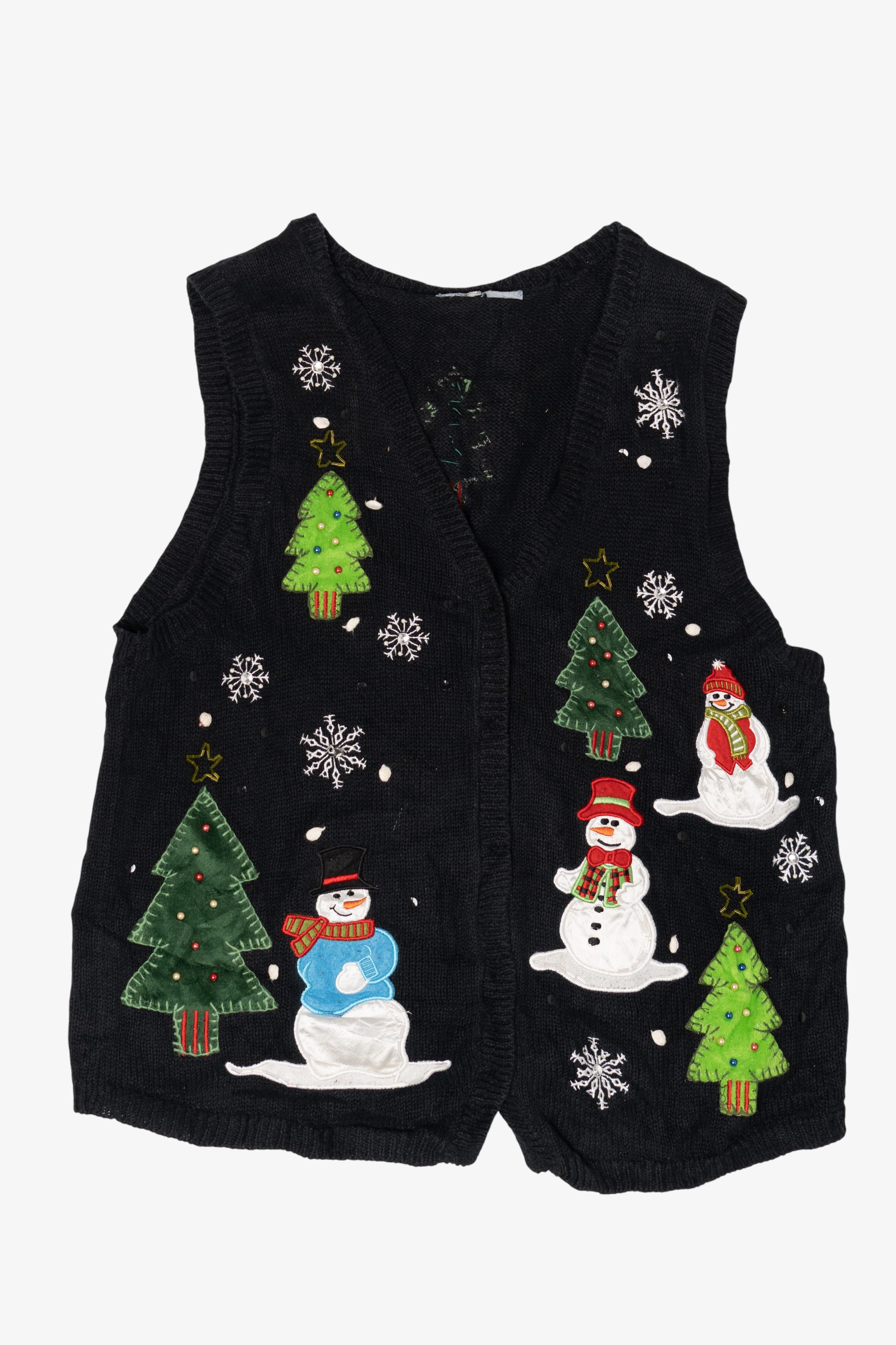Vintage Snowmen Ugly Christmas Vest (1990s)