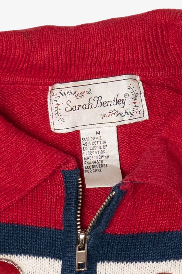 Vintage Sarah Bentley Snowmen Ugly Christmas Cardigan (1990s)