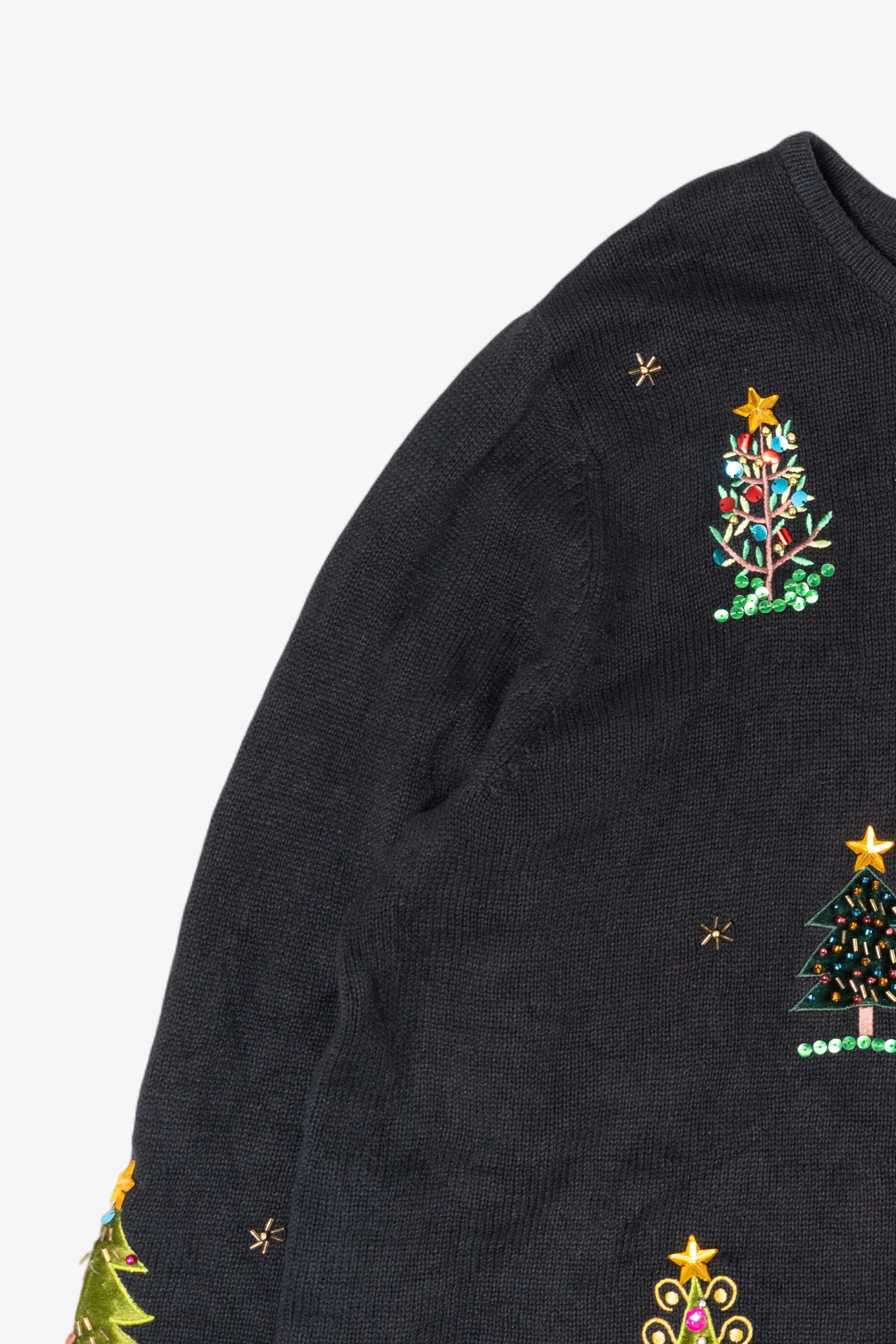 Vintage Crystal Kole Trees Ugly Christmas Cardigan (2000s)