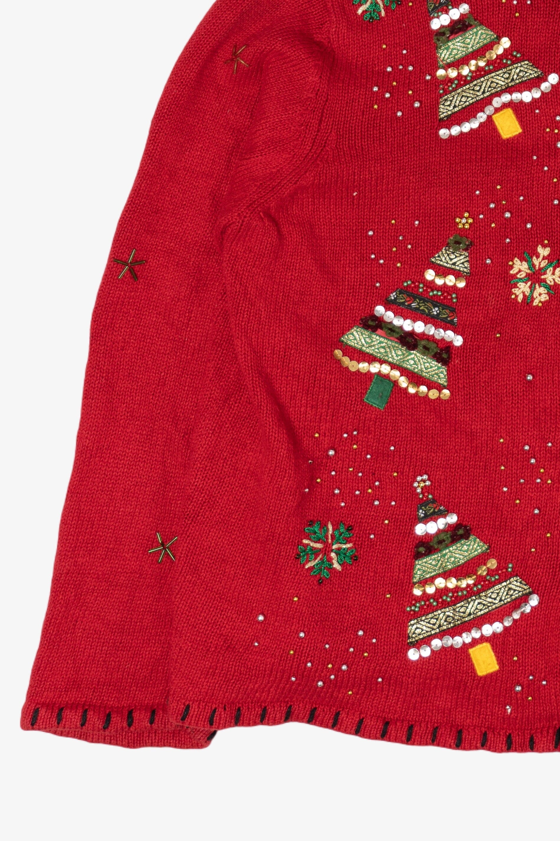 Vintage Studio Joy Trees Ugly Christmas Cardigan (2000s)