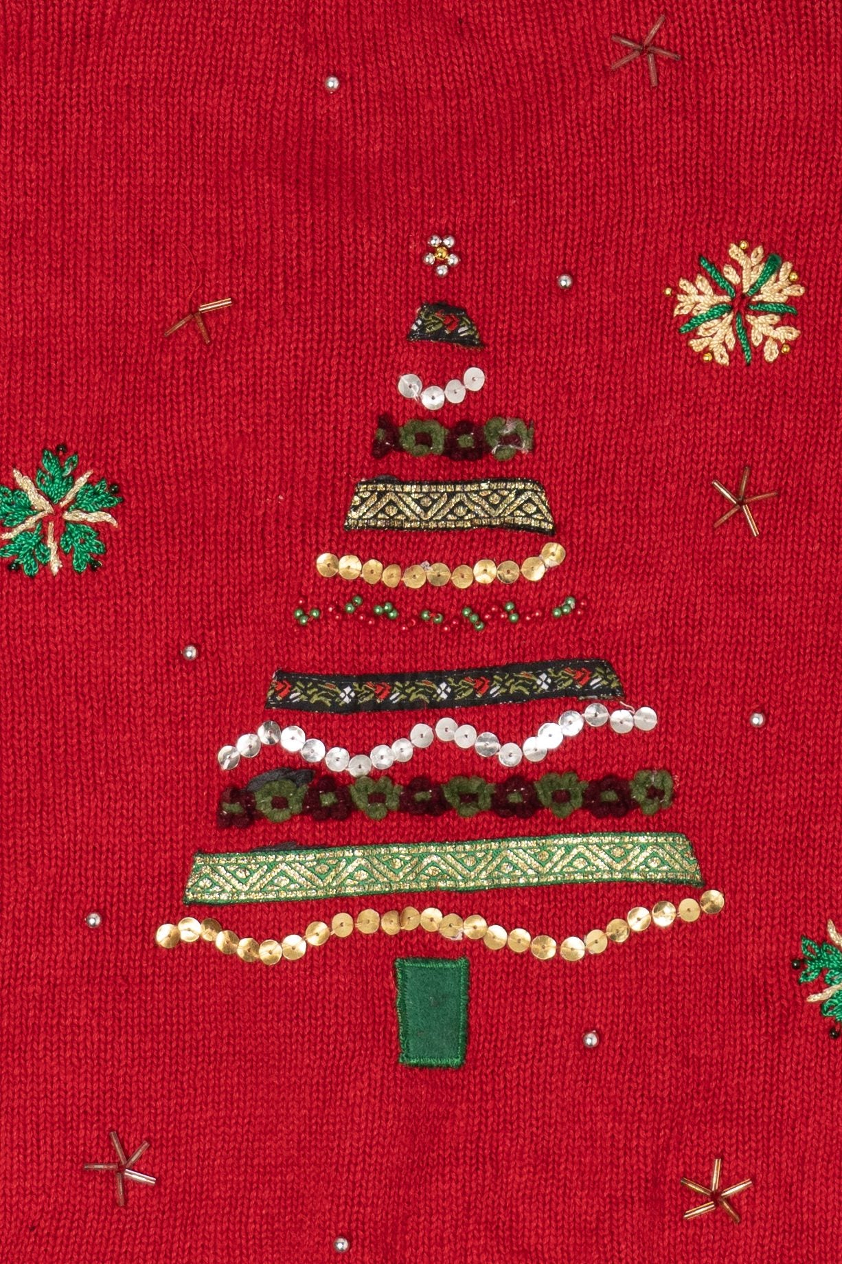 Vintage Studio Joy Trees Ugly Christmas Cardigan (2000s)