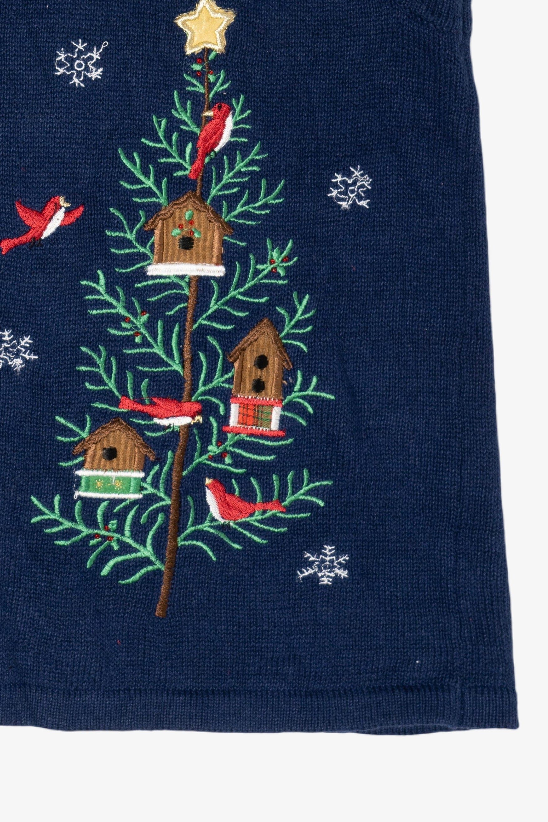 Vintage Santa And Birds Ugly Christmas Sweater (2000s)