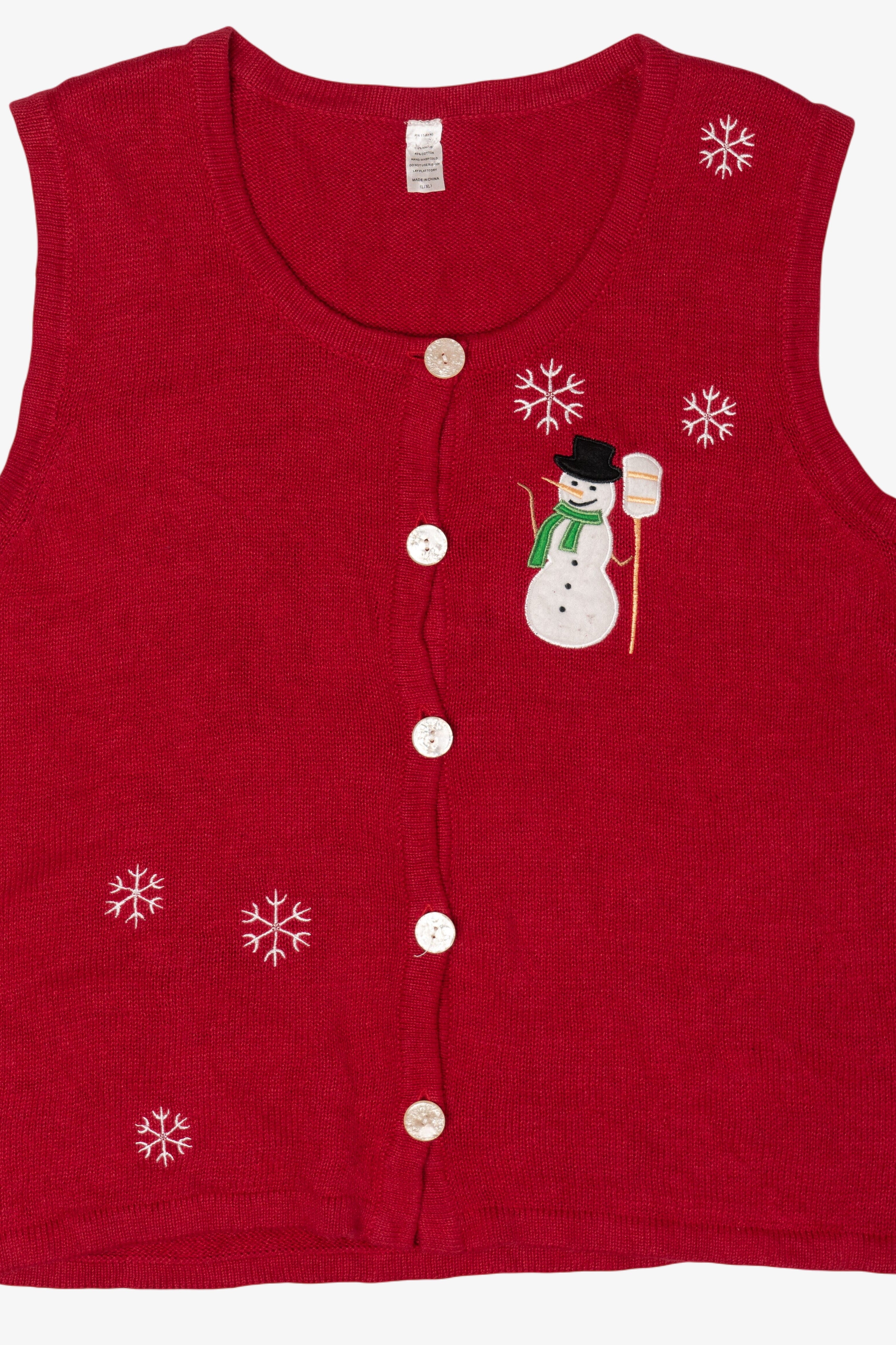 Vintage Little Snowman Ugly Christmas Vest (2000s)