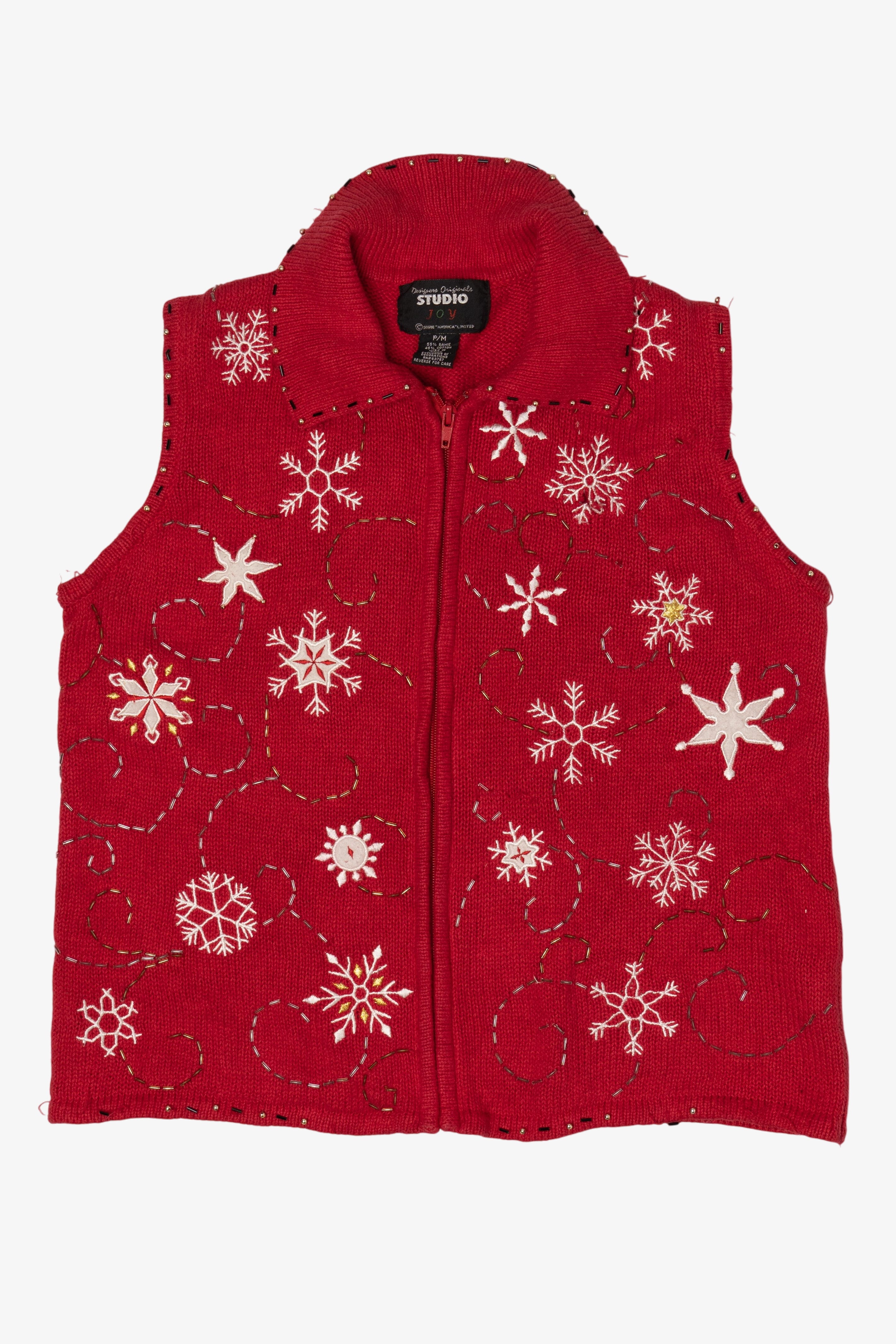 Vintage Studio Joy Snowflakes Ugly Christmas Vest (2000s)