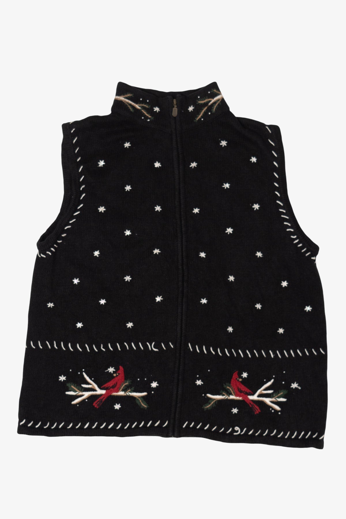 Vintage Christopher & Banks Cardinals Ugly Christmas Vest (2000s)