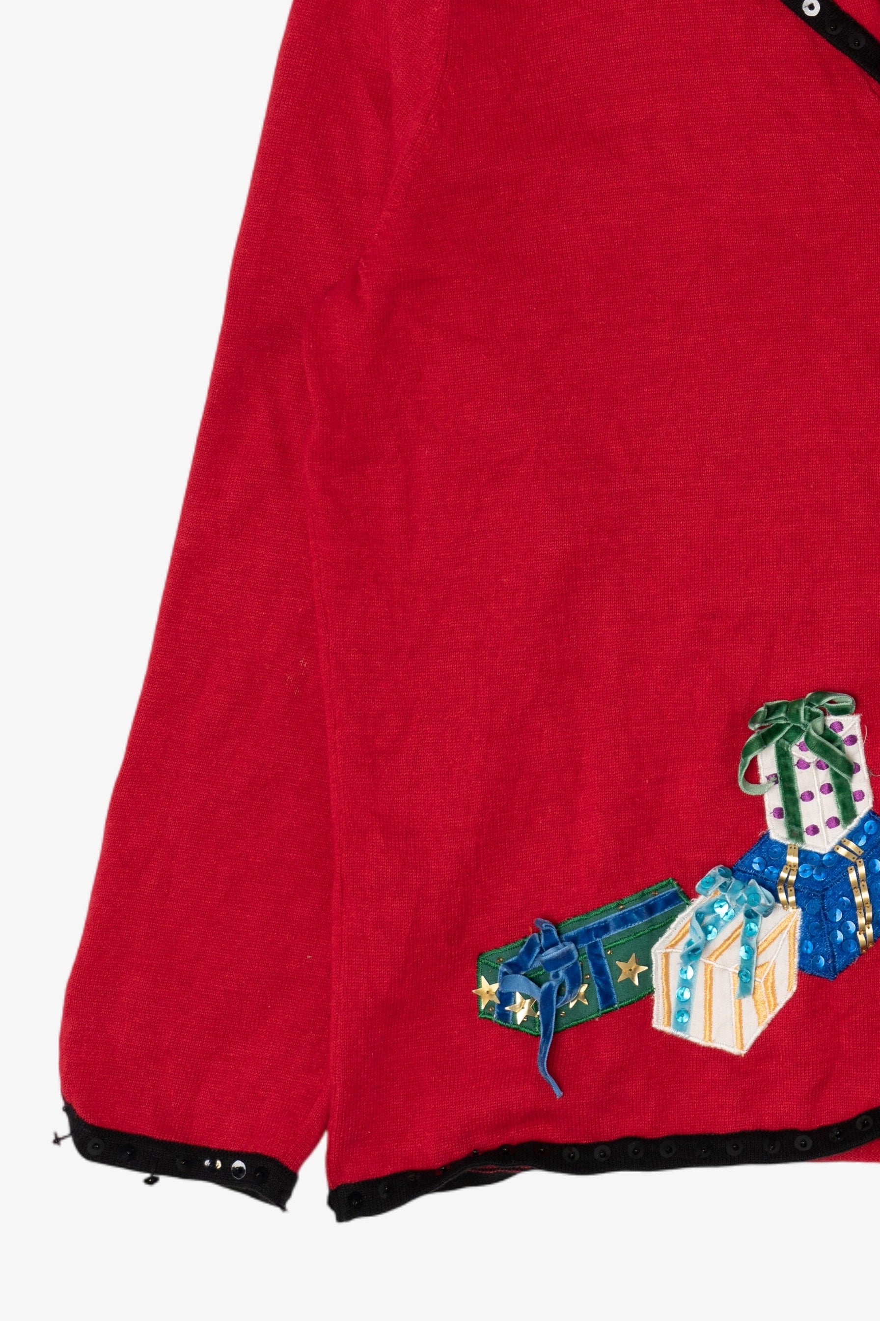 Vintage Y2k Lightweight Studio Joy Presents Ugly Christmas Cardigan (2000s)