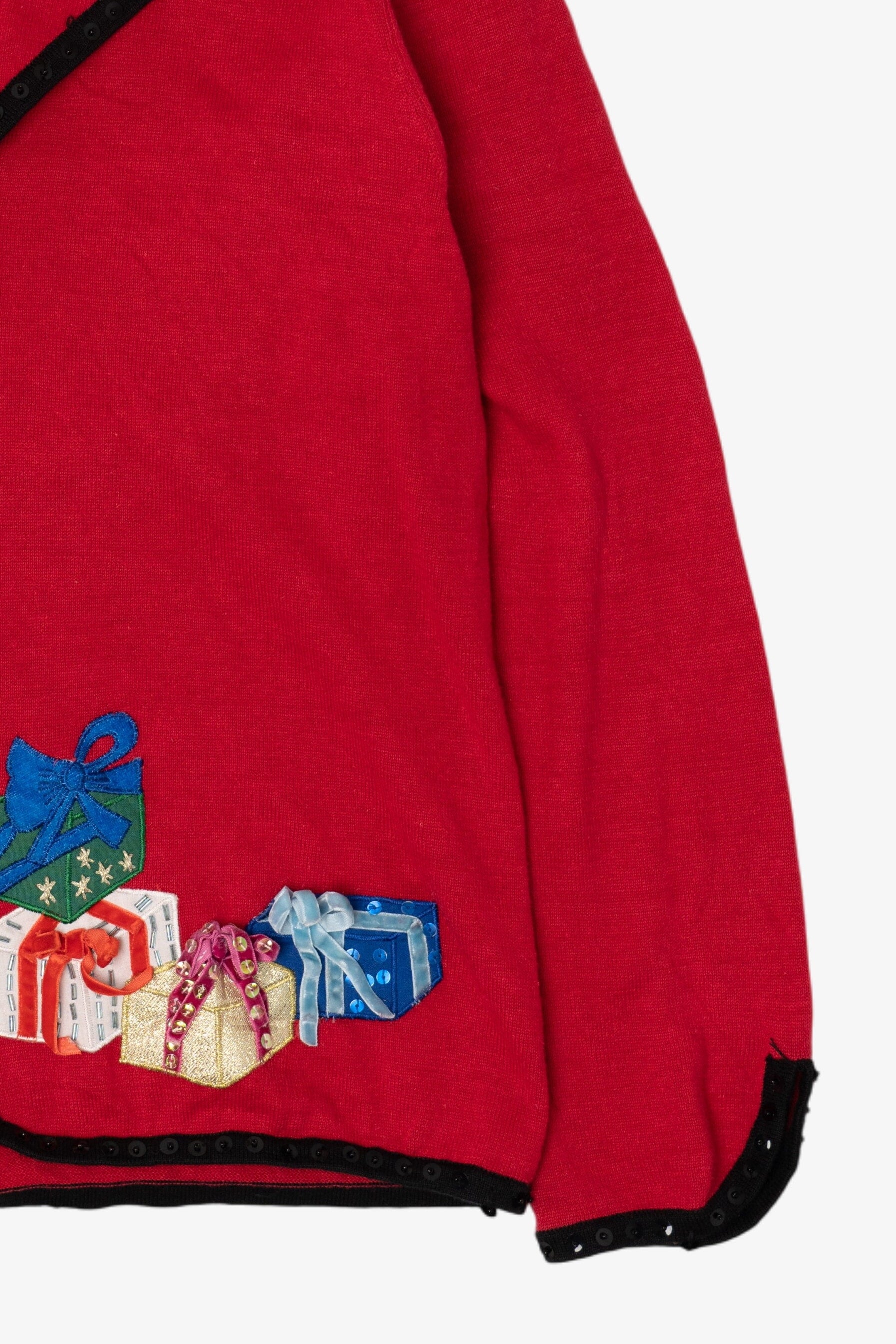 Vintage Y2k Lightweight Studio Joy Presents Ugly Christmas Cardigan (2000s)