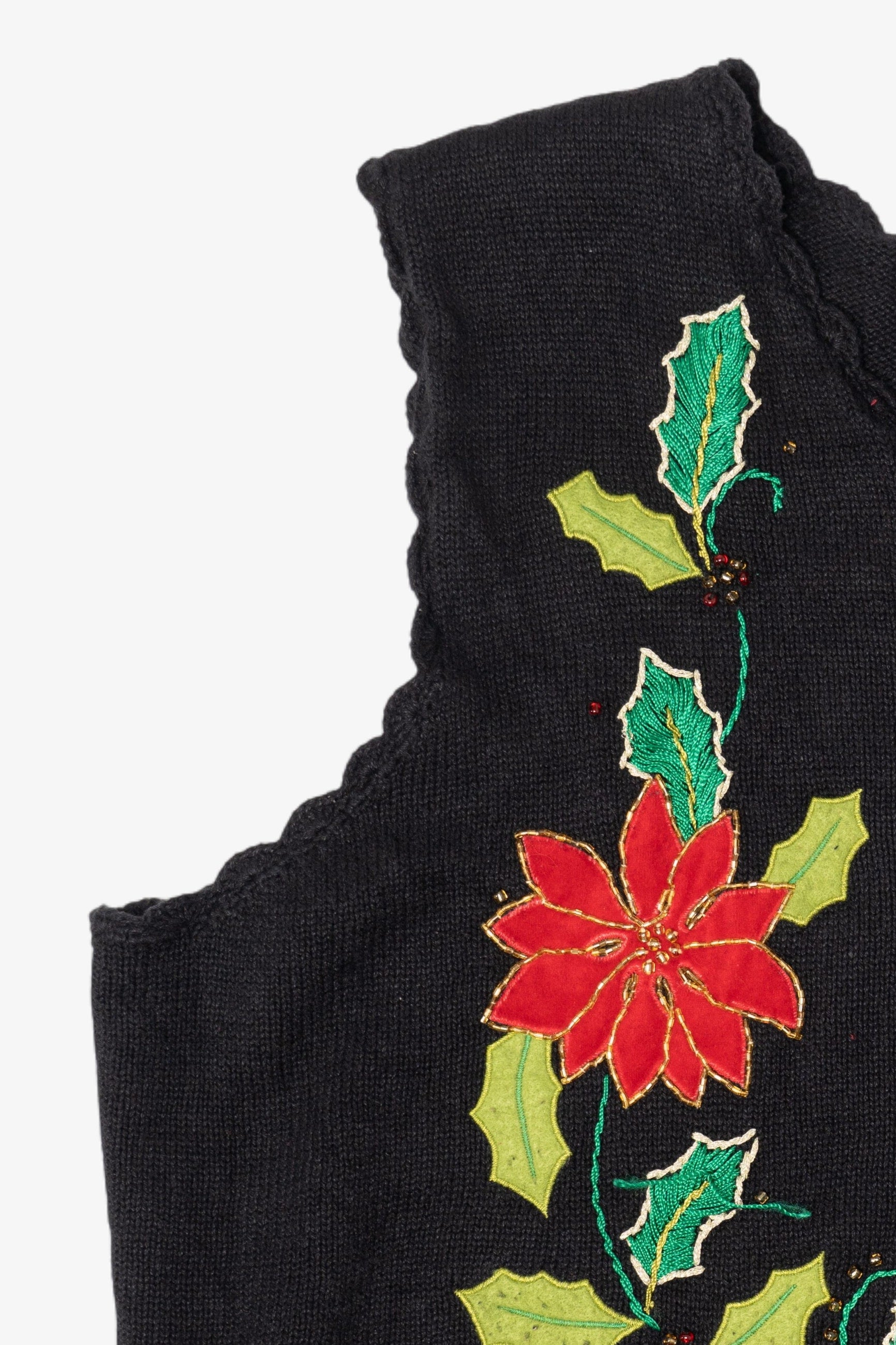 Vintage Studio Joy Flowers Ugly Christmas Vest (1990s)