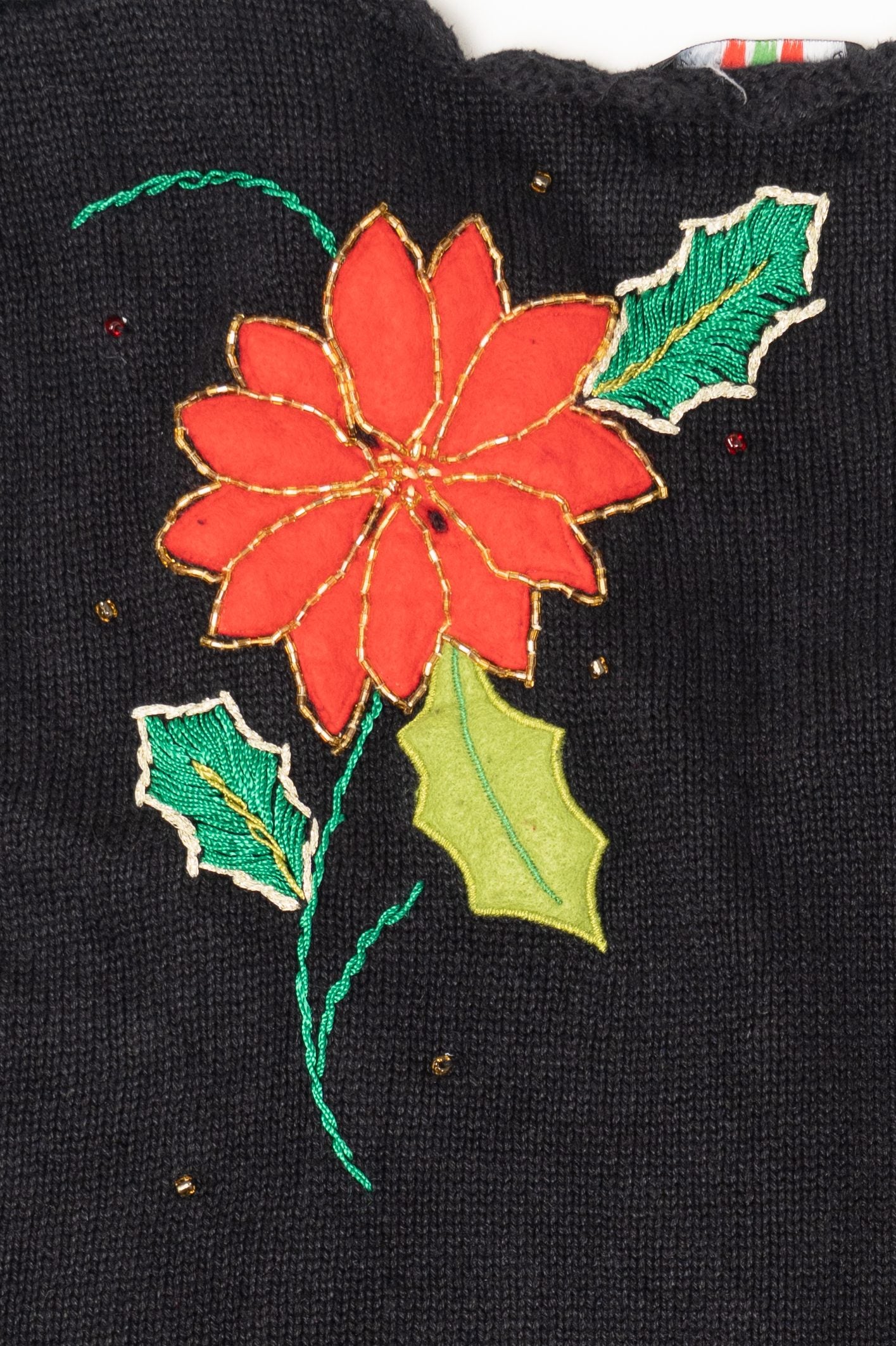 Vintage Studio Joy Flowers Ugly Christmas Vest (1990s)