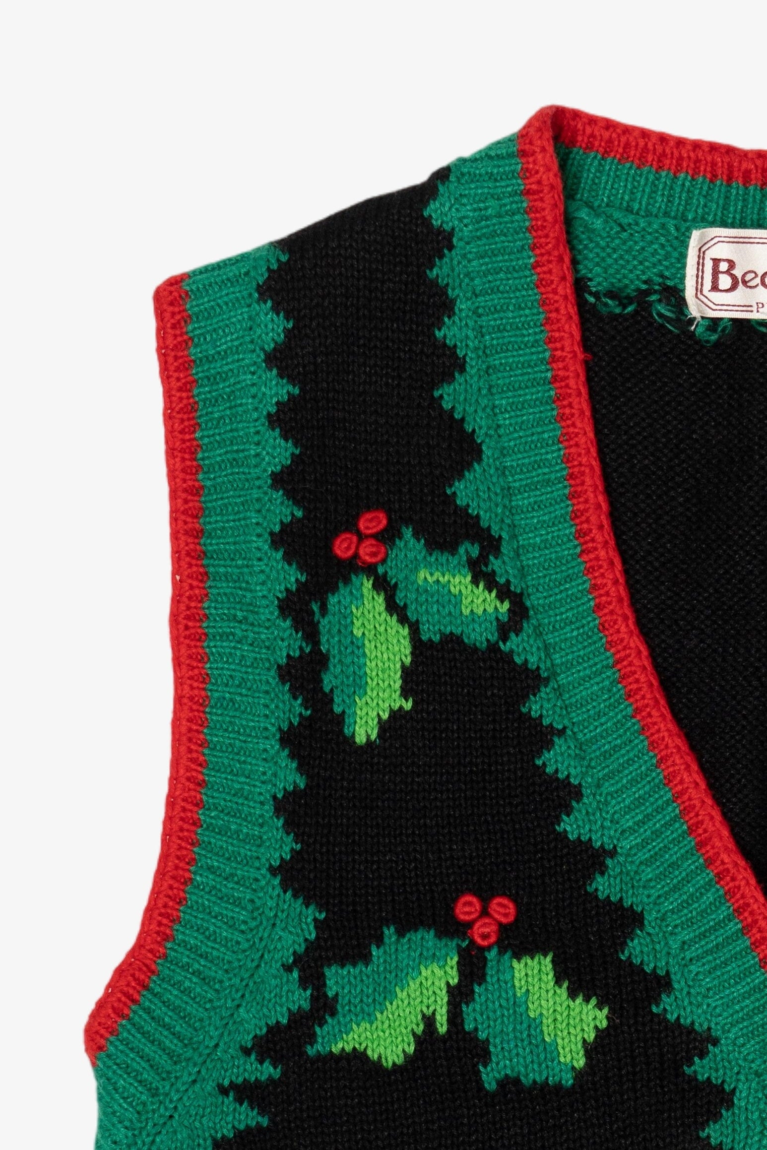 Vintage Bechamel Holly Ugly Christmas Vest (1990s)
