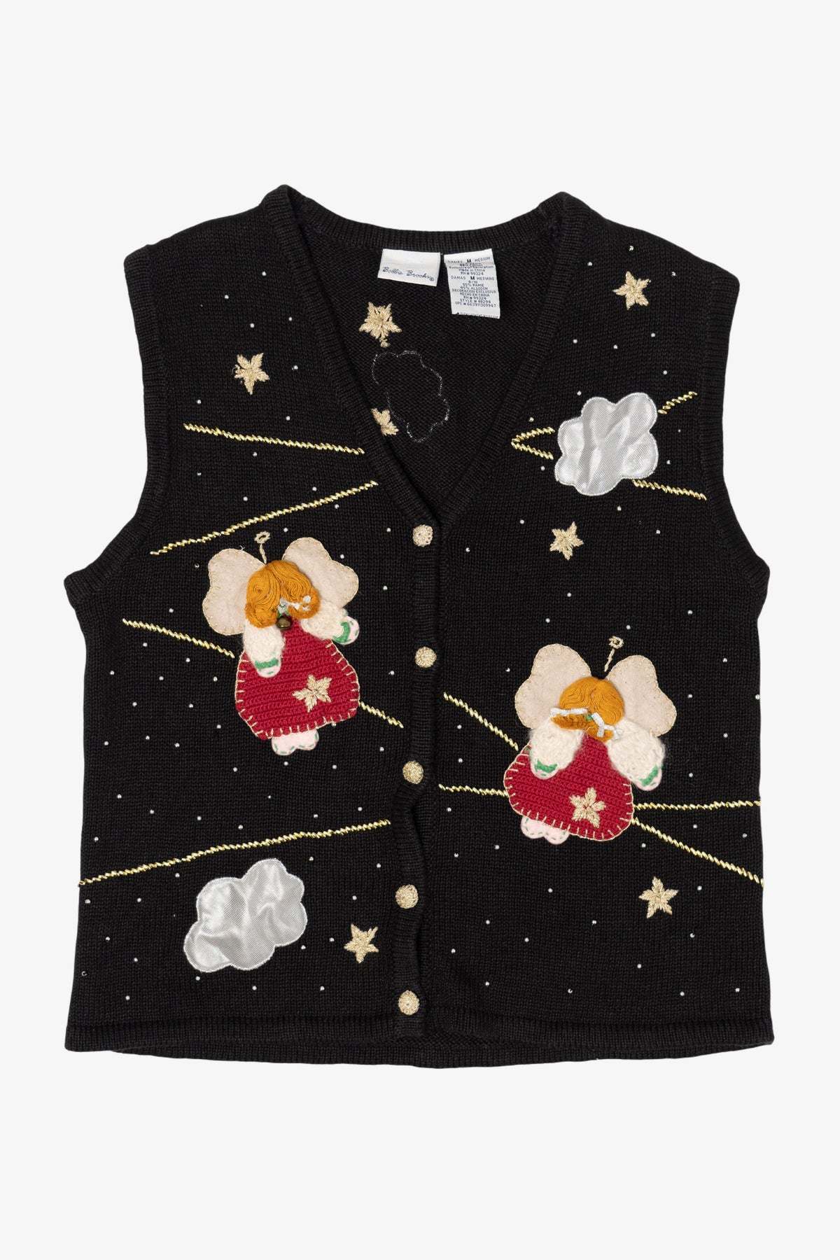 Vintage Bobbie Brooks Angels Ugly Christmas Vest (1990s)