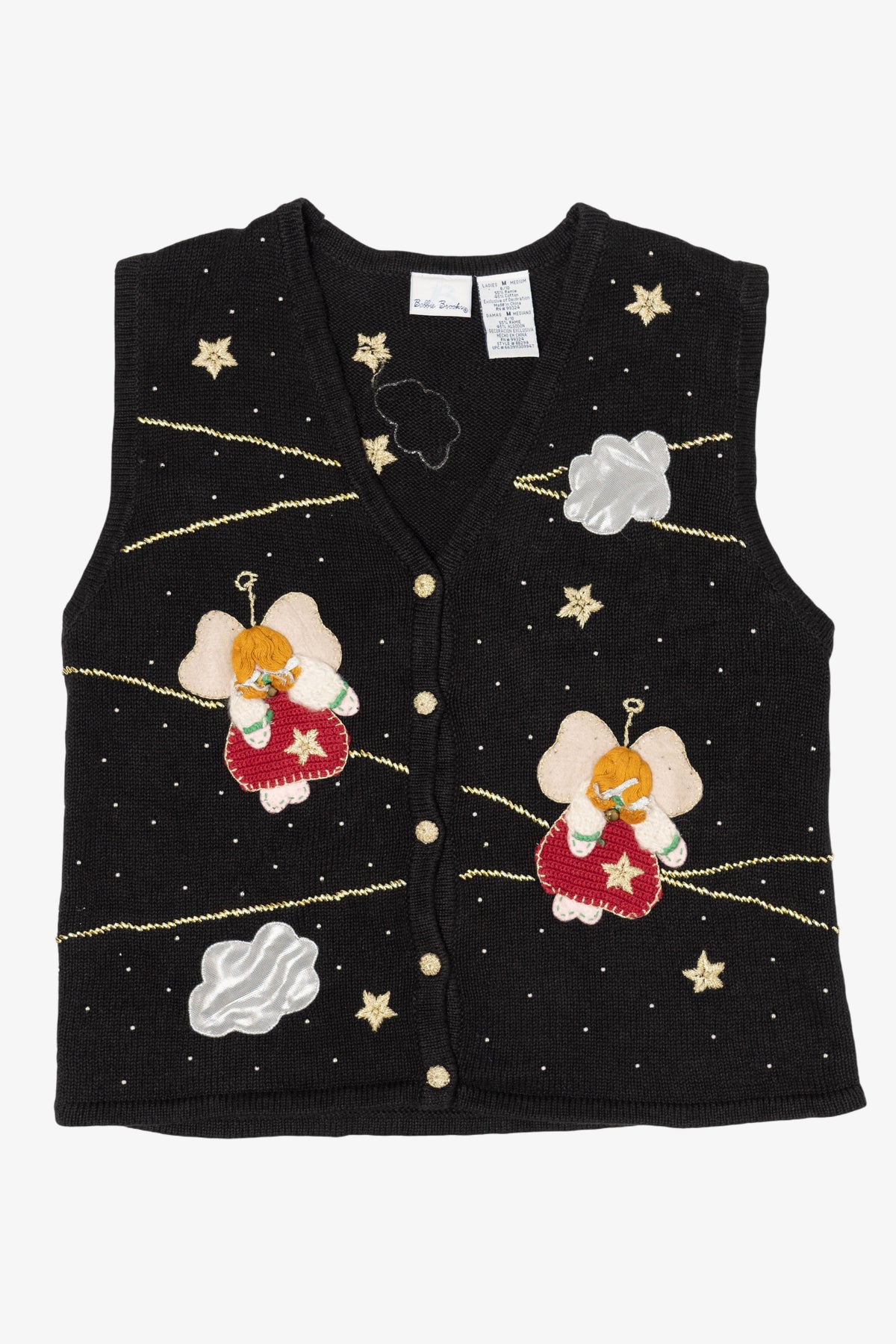 Vintage Bobbie Brooks Angels Ugly Christmas Vest (1990s)