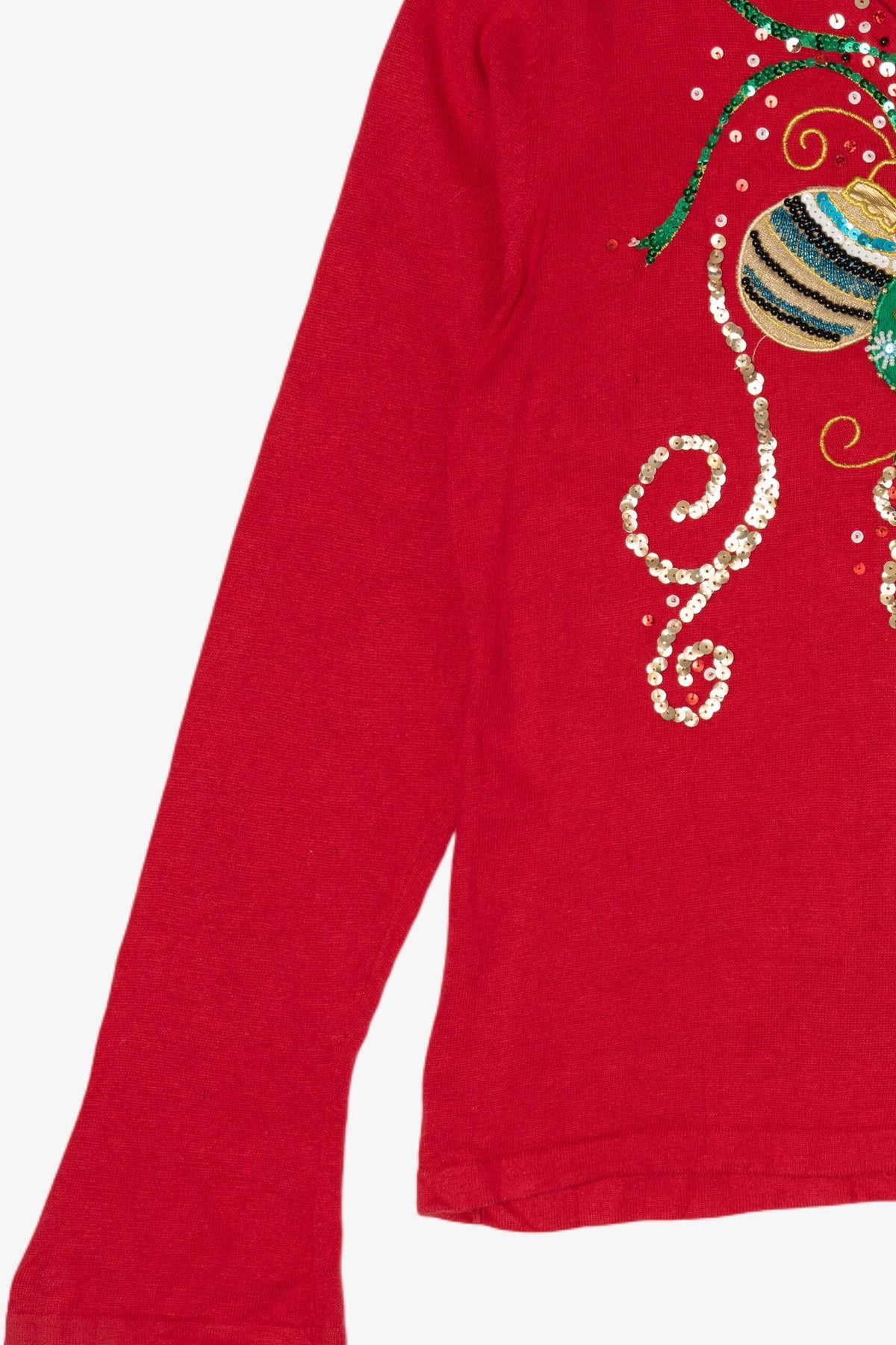Vintage Red Jack B. Quick Ornaments Ugly Christmas Pullover (2000s)