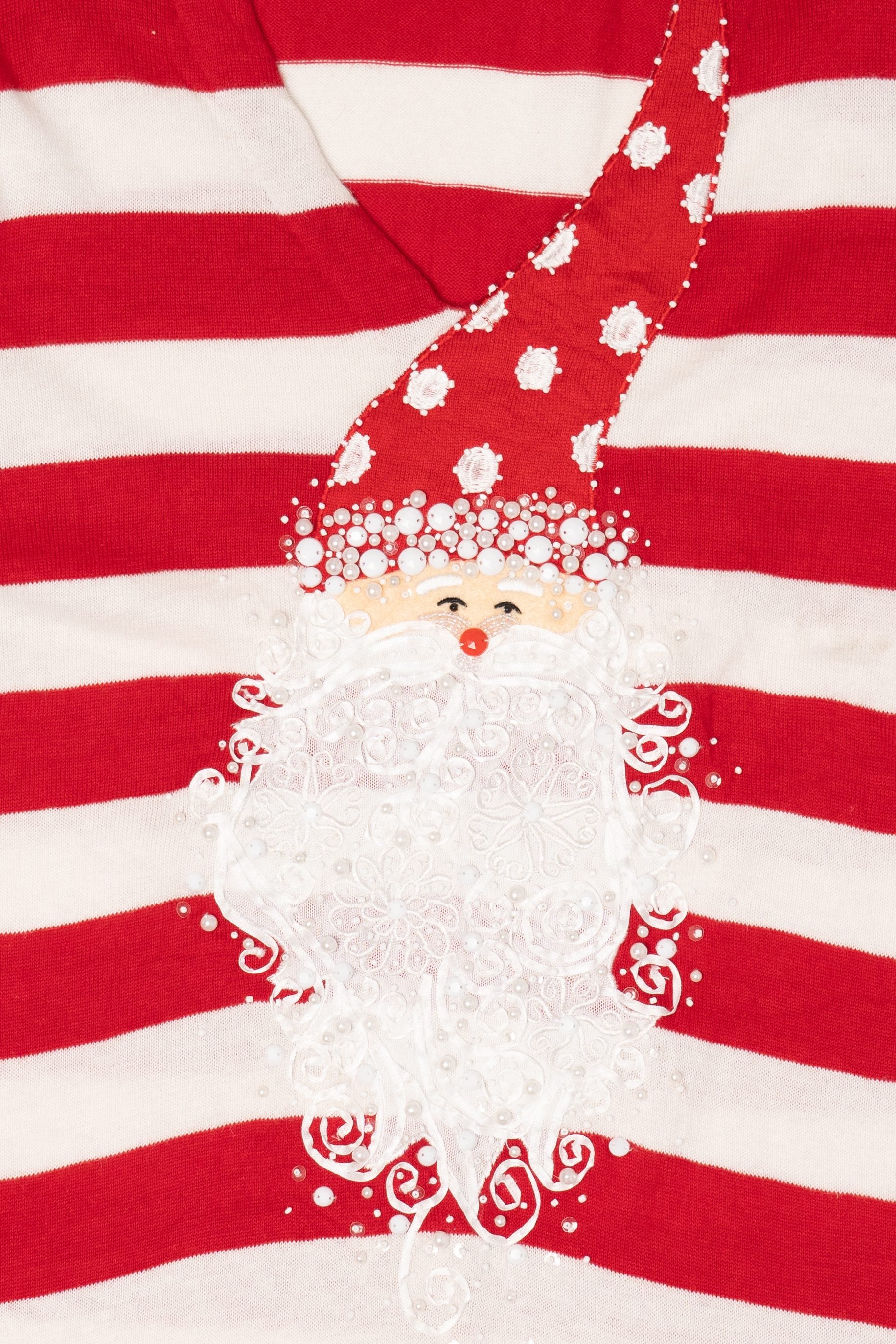 Vintage Y2k Lightweight Striped Berek Santa Ugly Christmas Pullover (2000s)