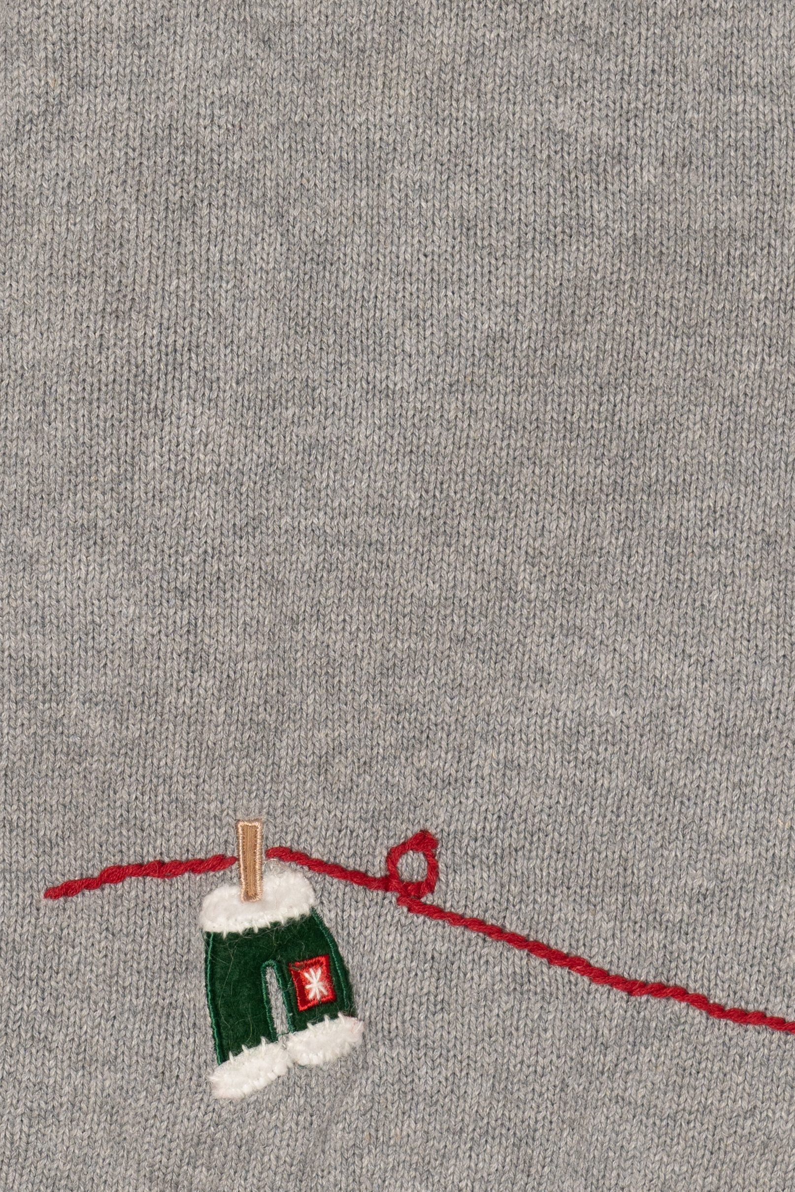 Vintage Gray Russ Ugly Clothesline Christmas Vest (1990s)