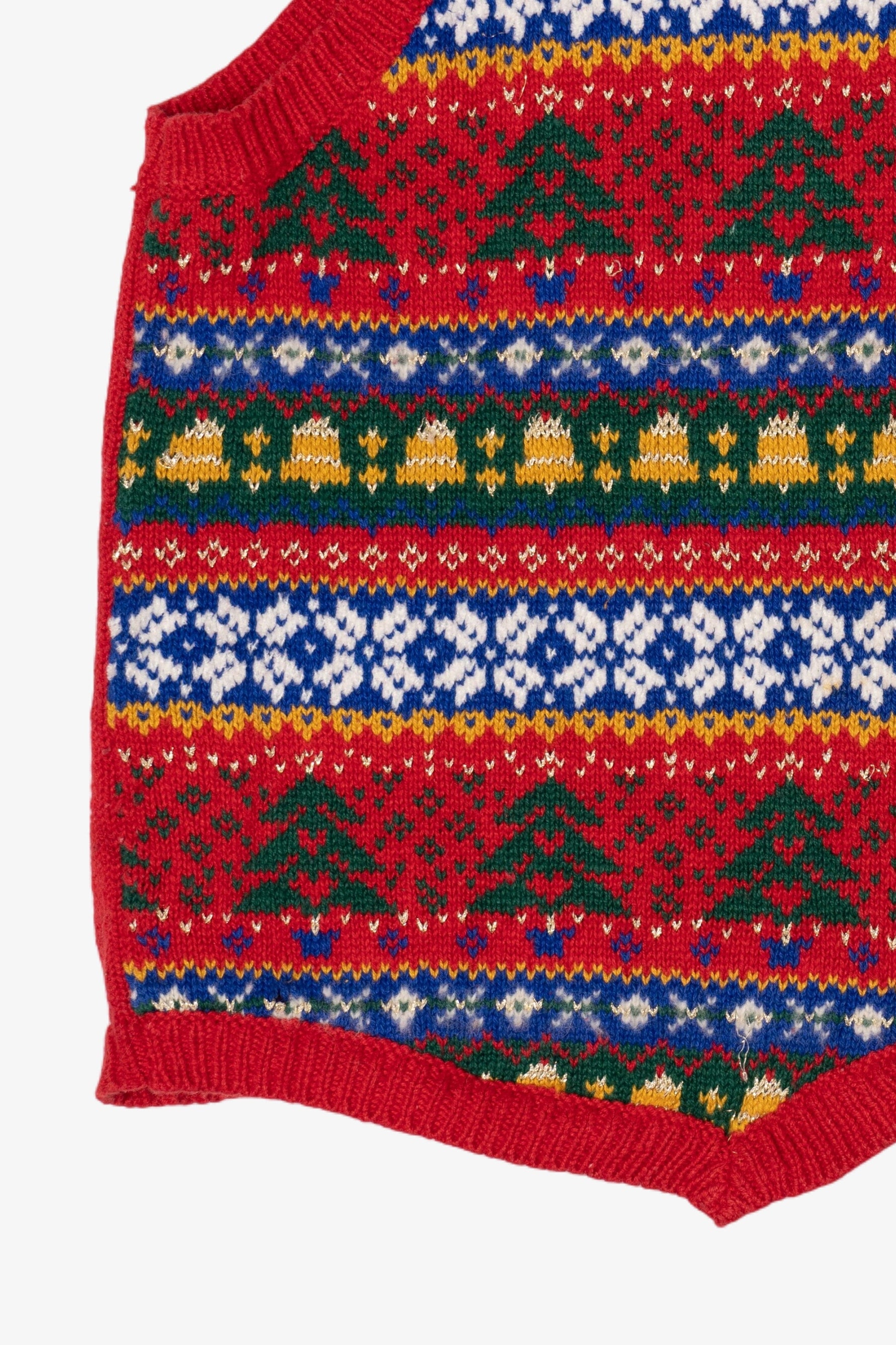 Vintage Red Erika Ugly Christmas Vest (1990s)