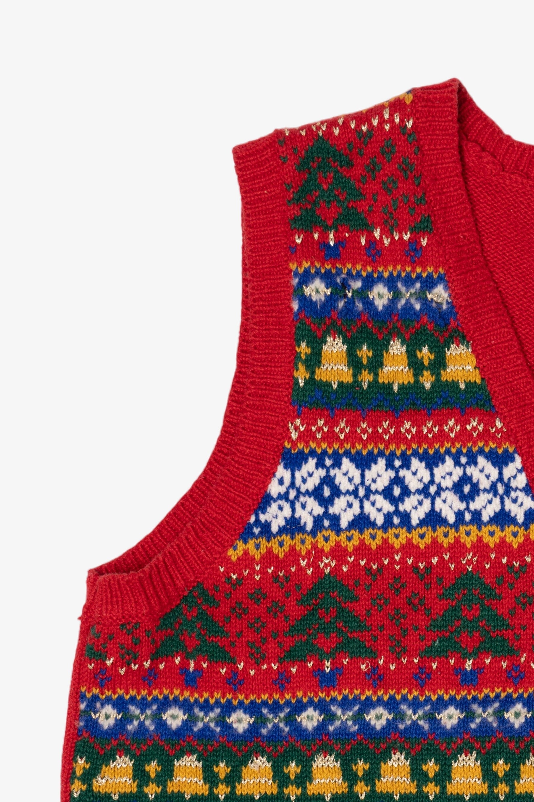Vintage Red Erika Ugly Christmas Vest (1990s)