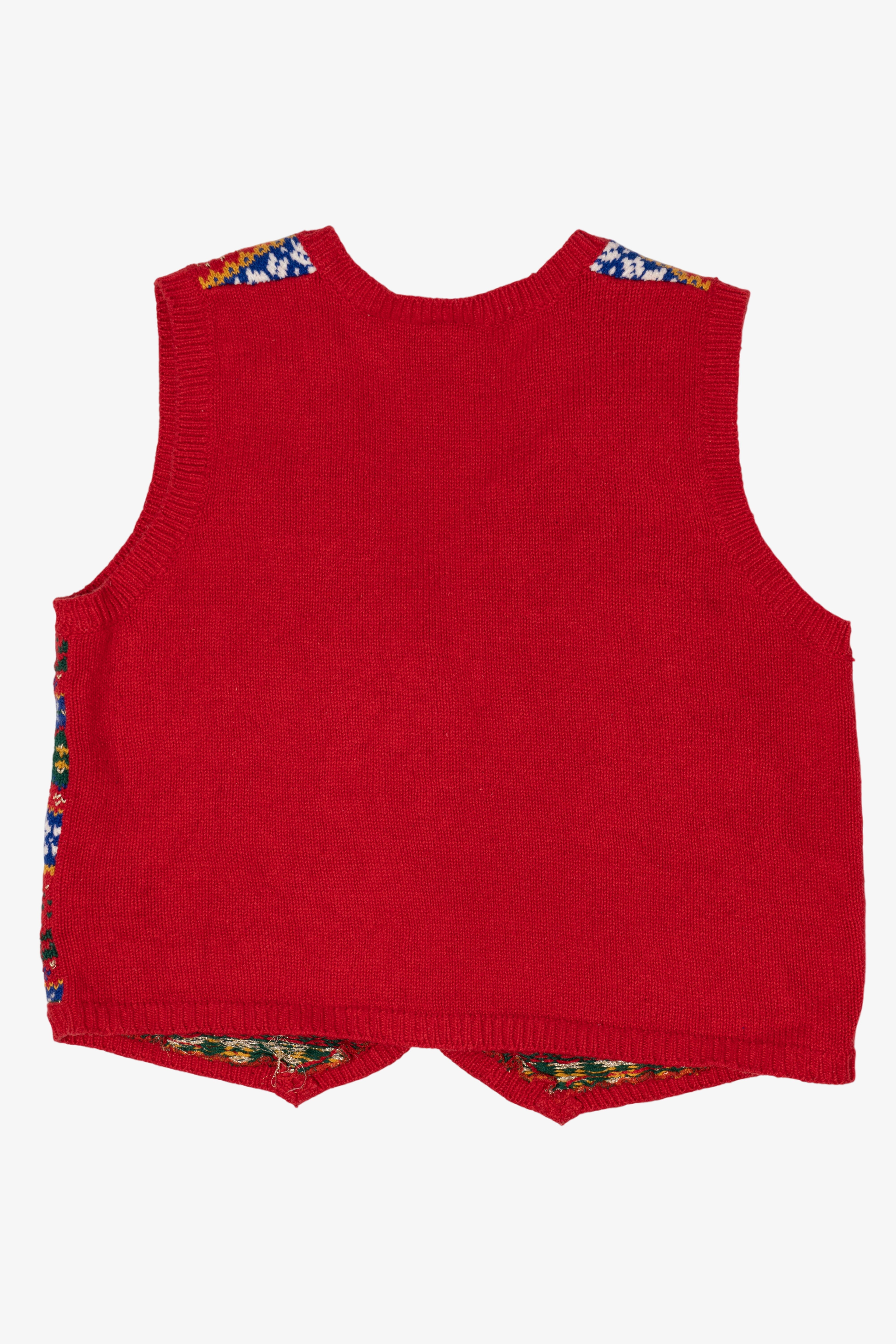 Vintage Red Erika Ugly Christmas Vest (1990s)
