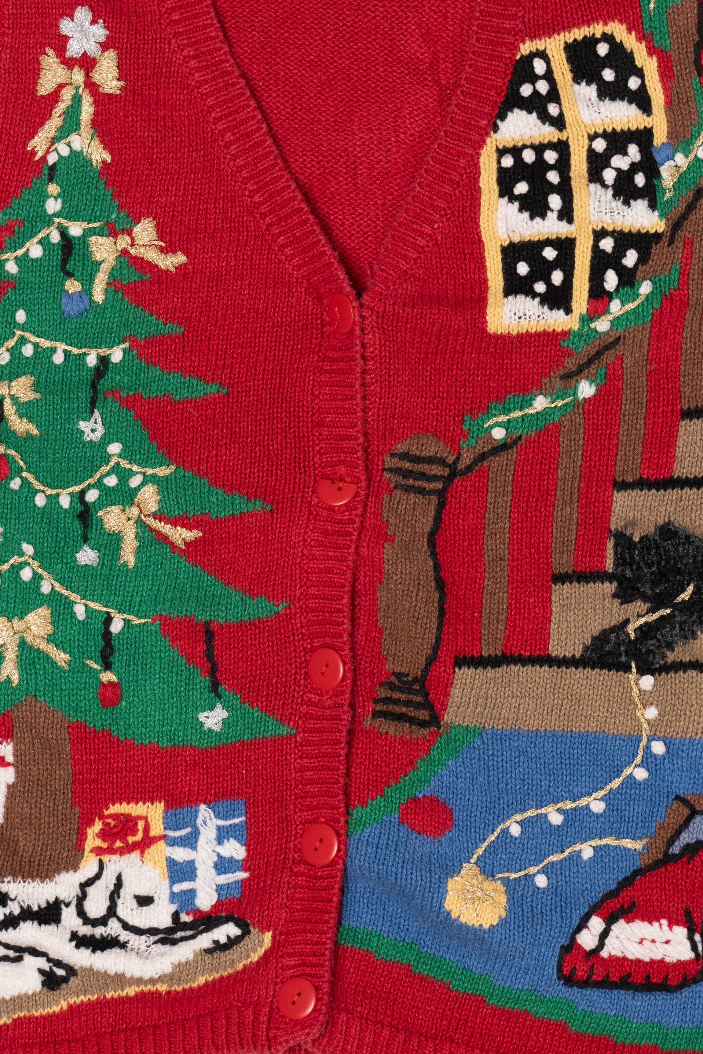 Vintage Red Capacity Ugly Christmas Vest (1990s)