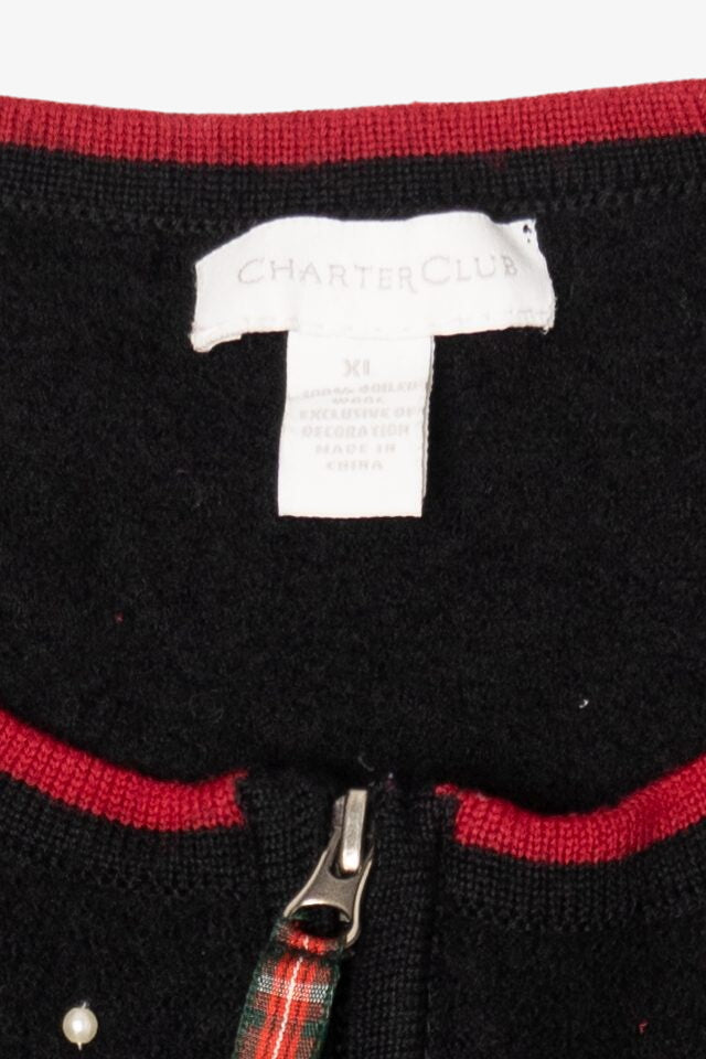 Vintage Black Charter Club Ugly Christmas Vest (2000s)