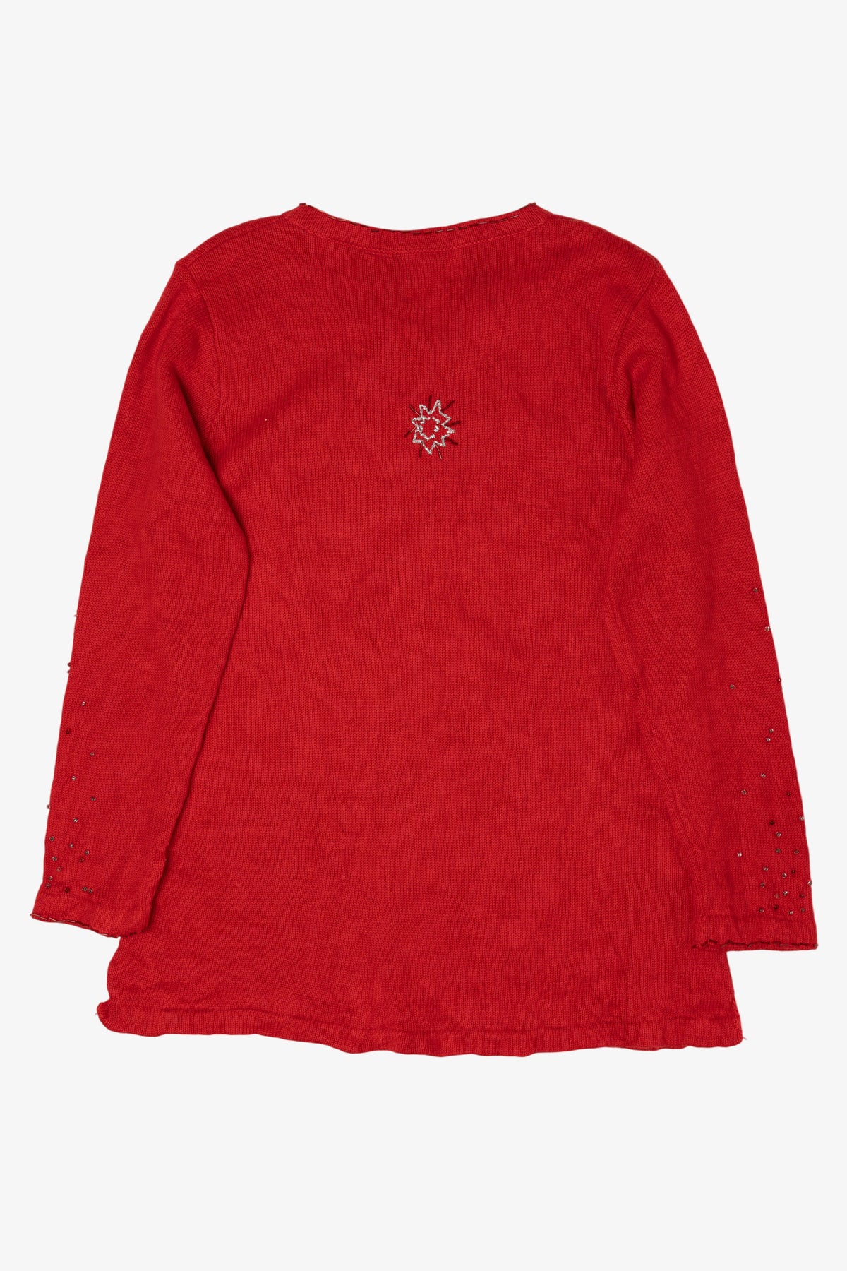 Vintage Red Storybook Knits Santa Ugly Christmas Pullover (2000s)