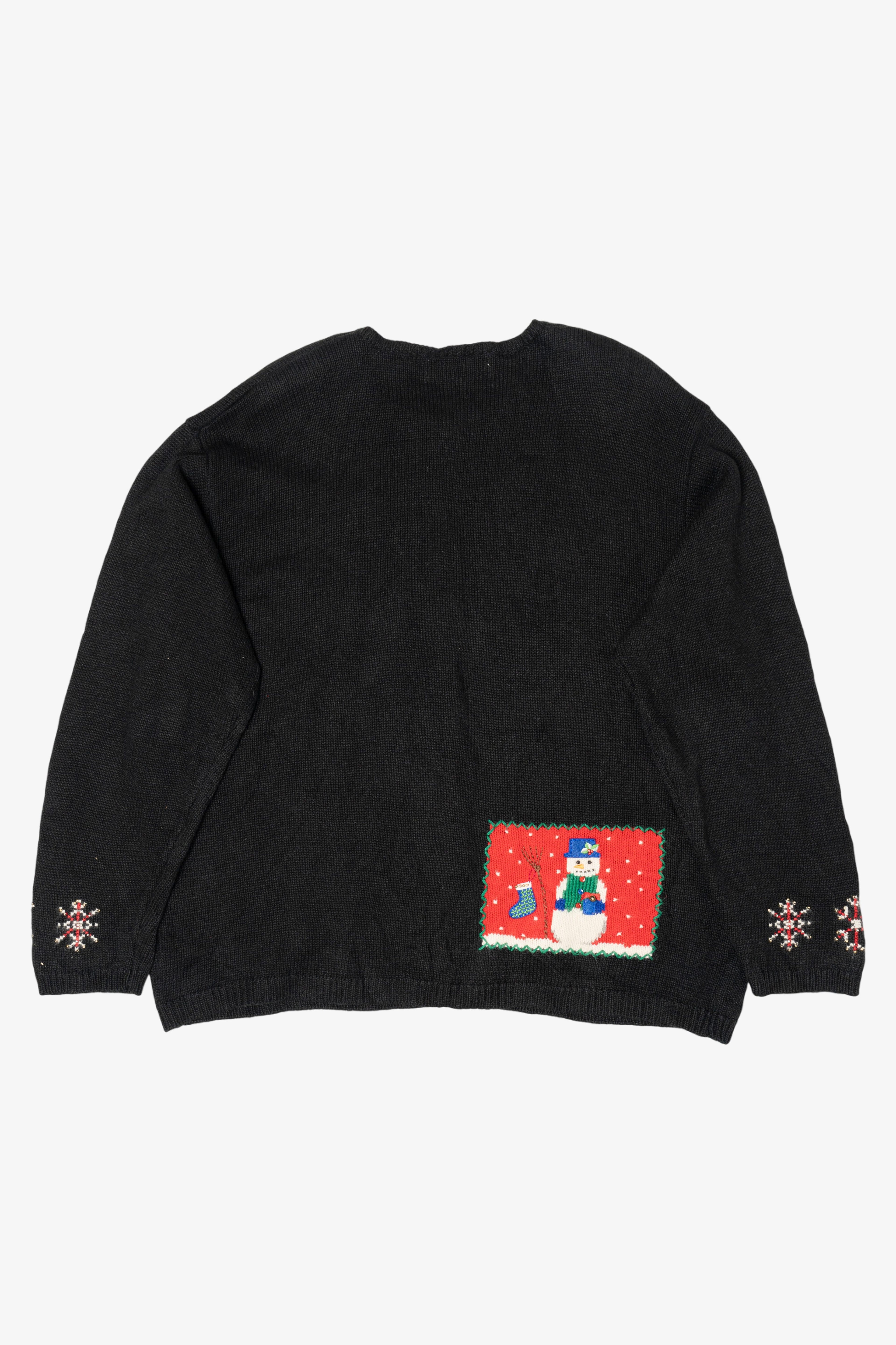 Vintage Black Ugly Christmas Cardigan (1990s)
