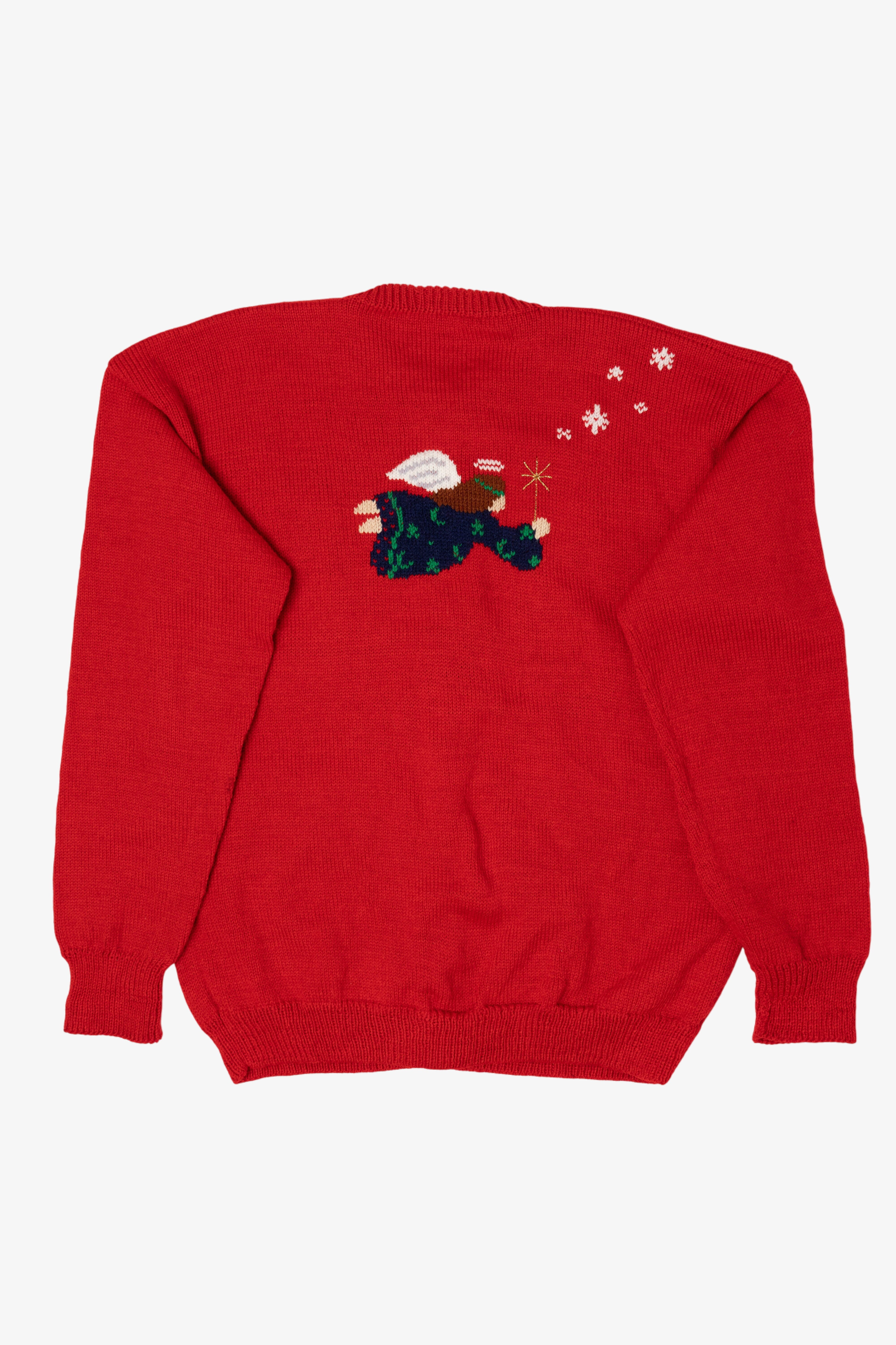 Vintage Red Angels Ugly Christmas Cardigan (1990s)