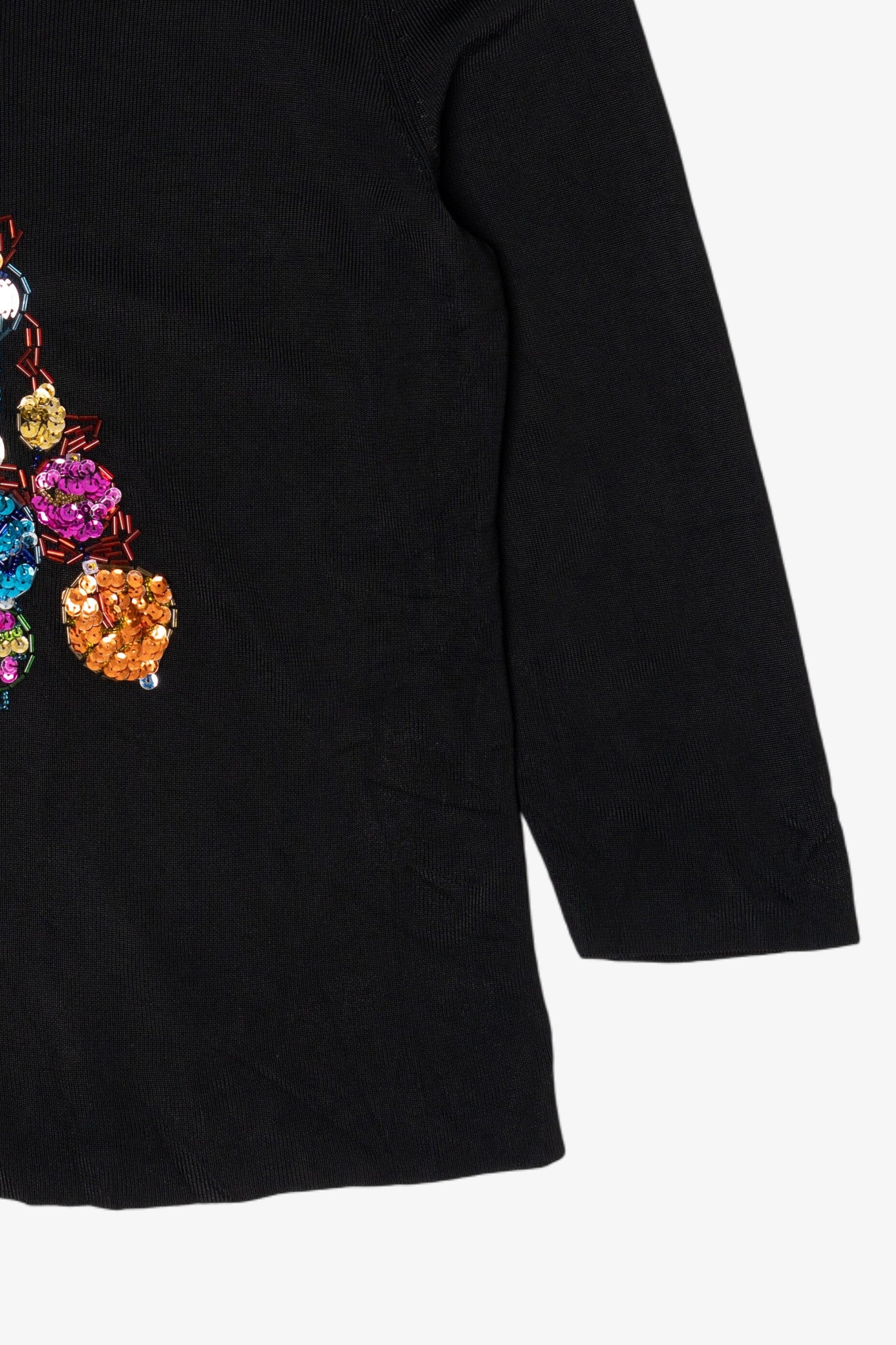 Vintage Black Lucia Burns Ornament Tree Ugly Christmas Pullover (2000s)