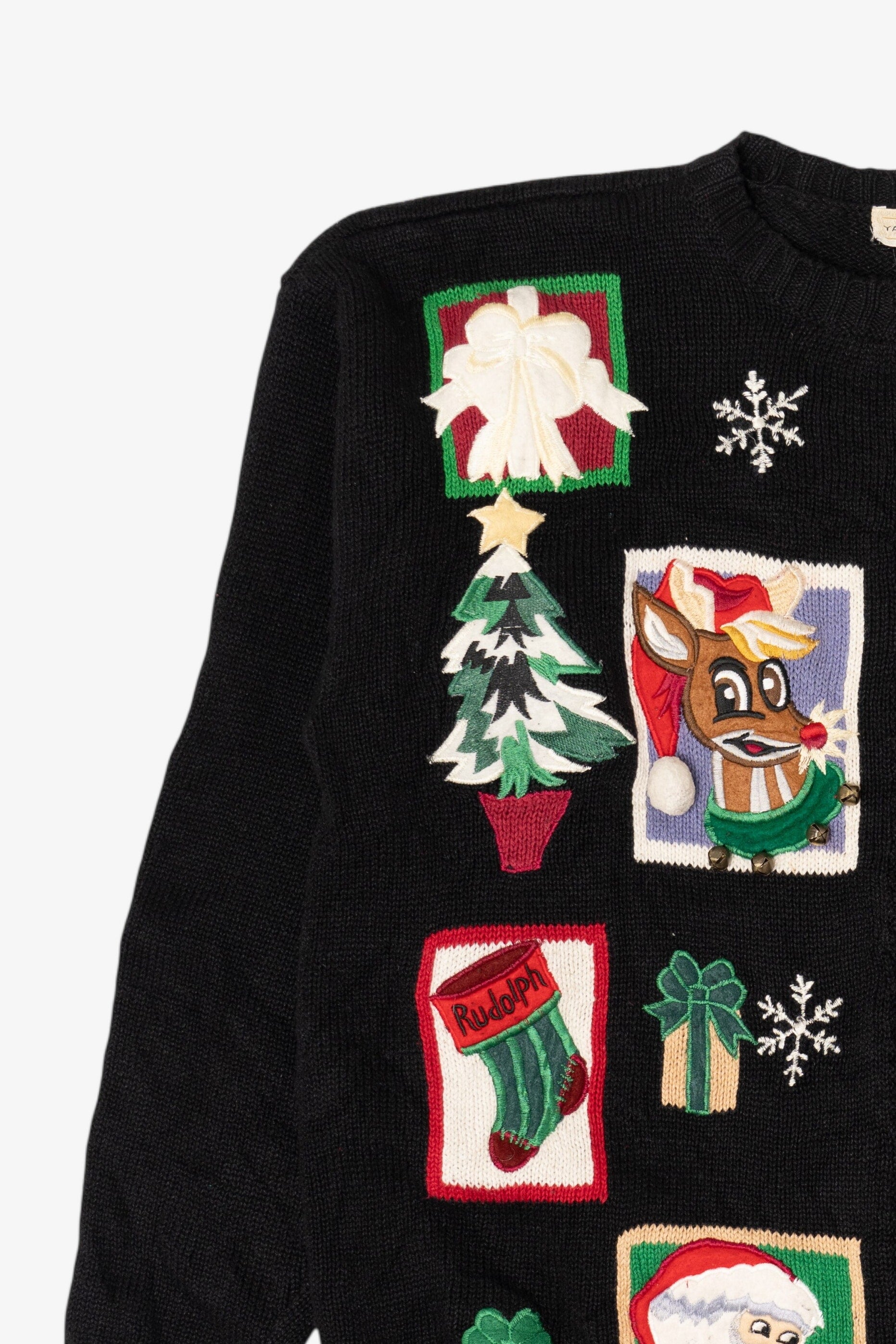 Vintage Yarn Works Rudolph Ugly Christmas Cardigan (1990s)