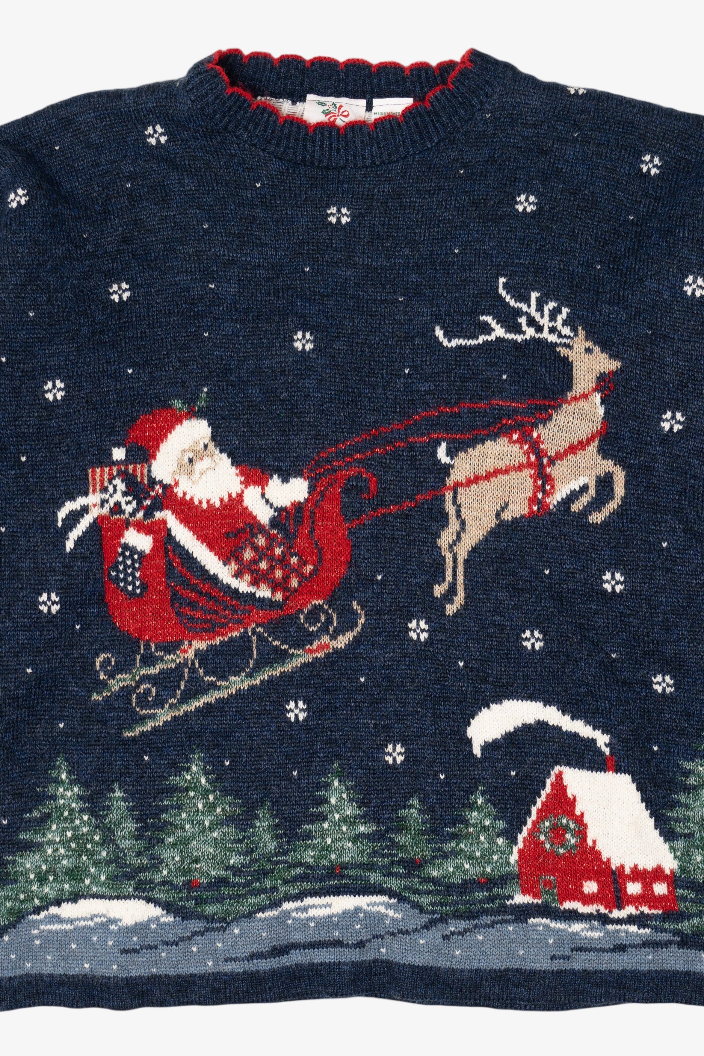 Vintage Nutcracker Santa Ugly Christmas Sweater (1990s)