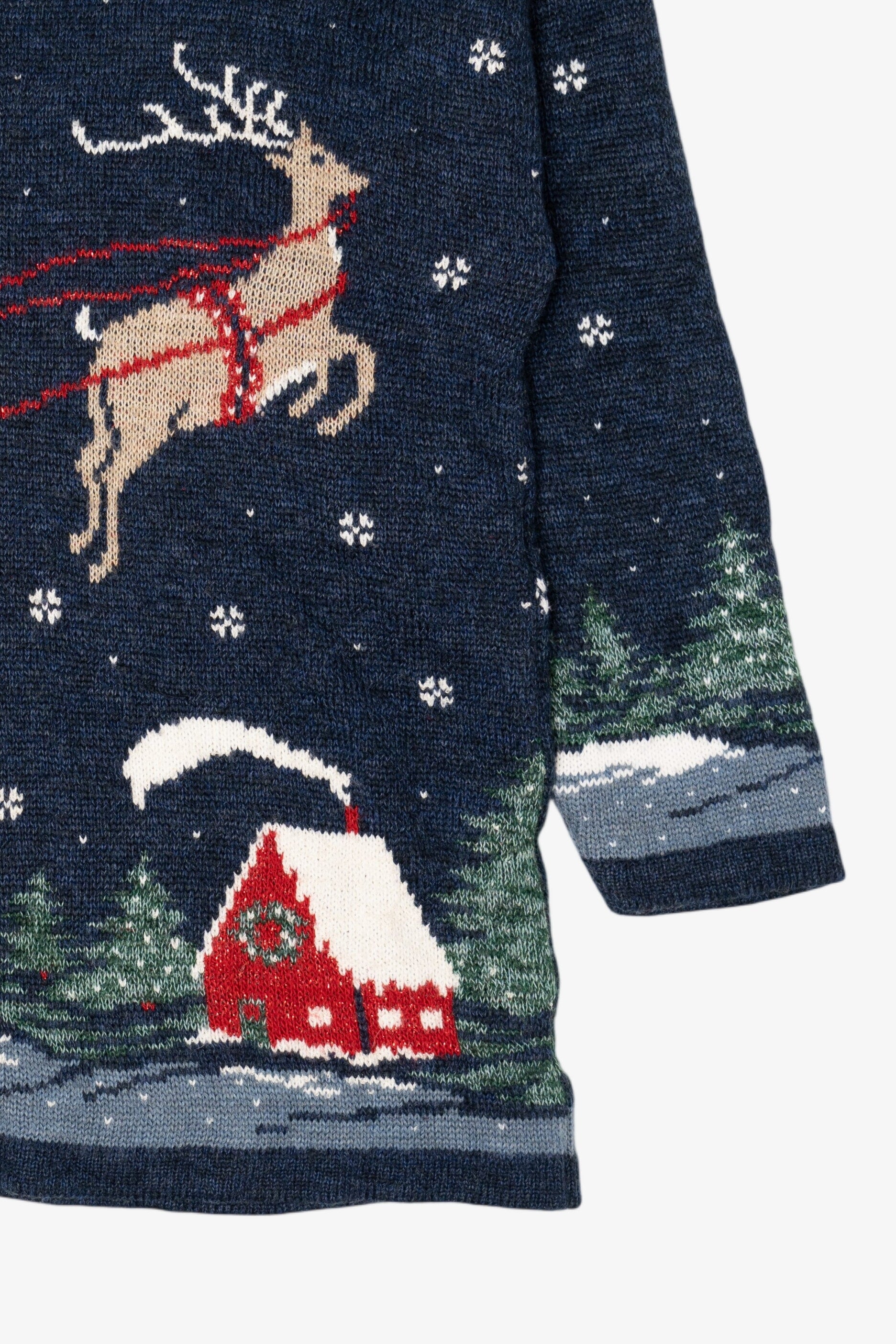 Vintage Nutcracker Santa Ugly Christmas Sweater (1990s)